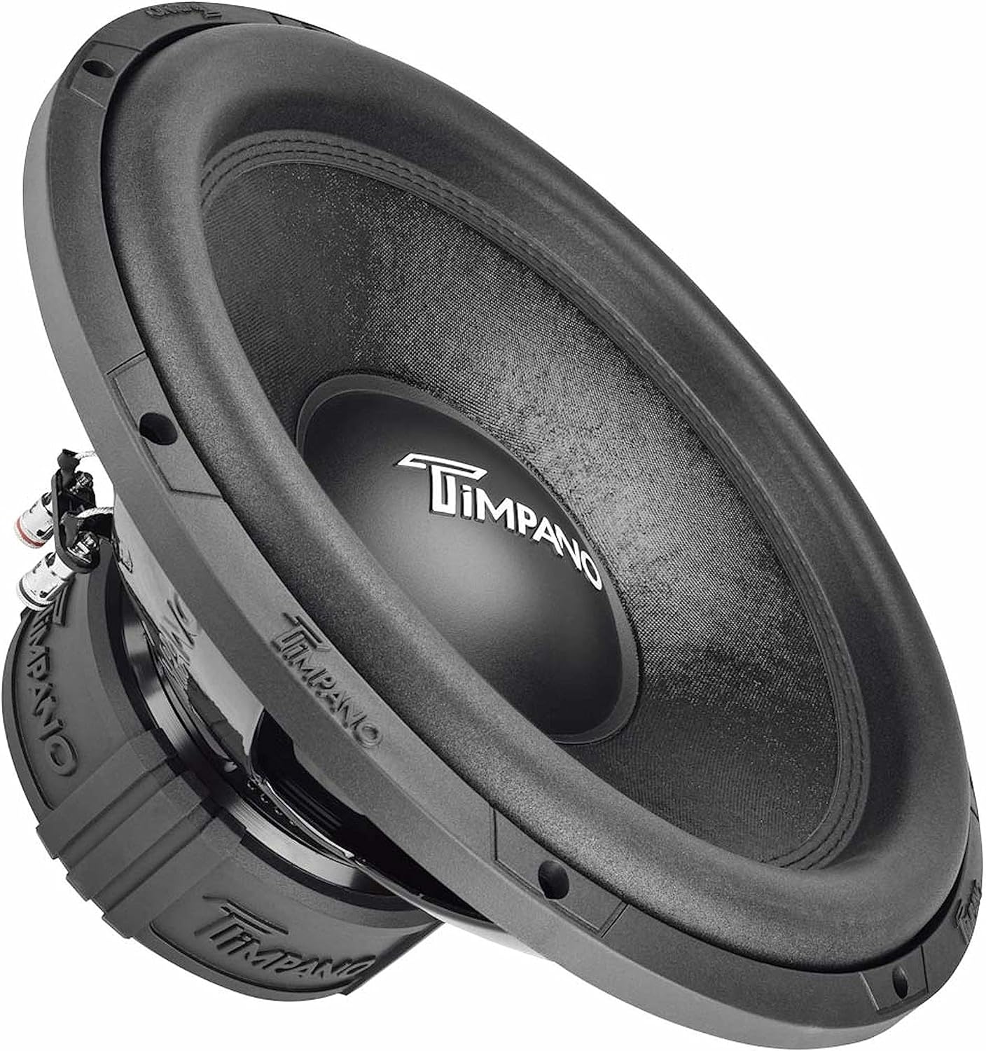 Timpano 15 Inch Subwoofer D4 1600 Watts Max Power Dual 4 Ohm, 15 Subwoofer Speaker 16 mm Xmax, TPT-T1500-15 D4, 2.6 in Voice Coil, Double Stacked Magnet Sub Woofer for Car Audio Systems (Single)