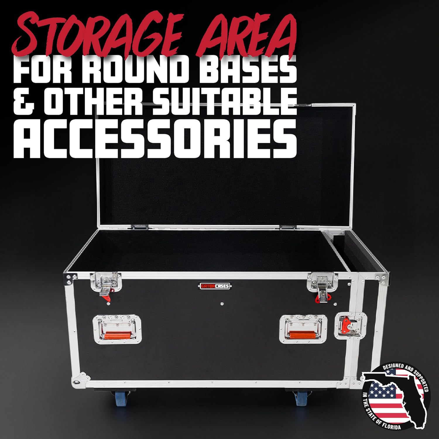 Gator Cases G-TOUR Microphone Stand Transport Flight Case; Holds 20 Mic Stands (GTOUR-MICSTAND-20)
