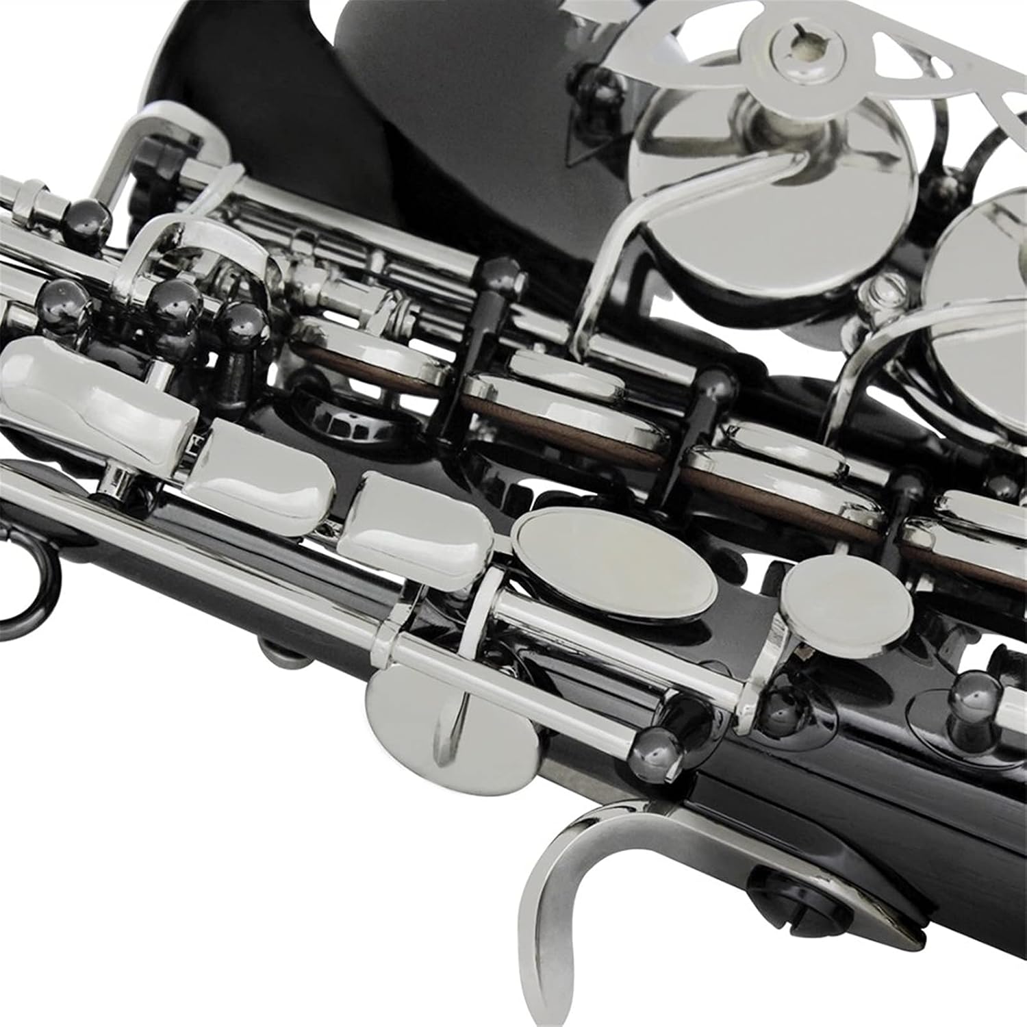 Saxophone Saxophone B Flat Professional Woodwind Instrument Black Nickel Curved Sax with Box Musical Instrument Accessories Student Saxophone