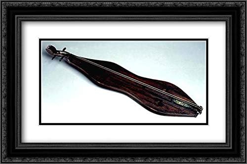 Charles Napoleon Prichard - 24x16 Black Ornate Framed and Double Matted Art by Museum Prints Titled: Appalachian Dulcimer