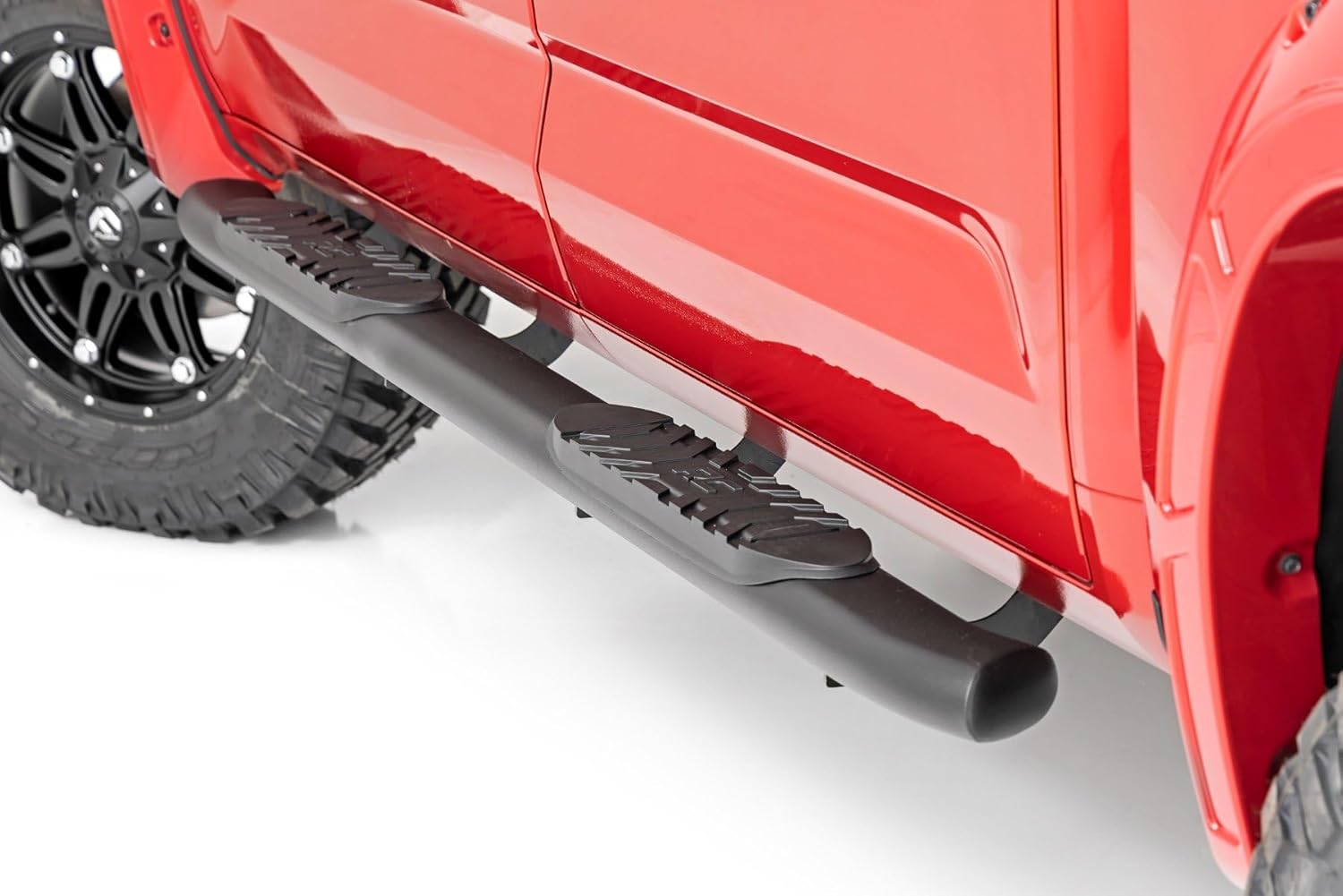 Rough Country Oval Nerf Steps for Toyota Tundra (2022-2025) Crew Cab - OEM Style Rails with Built-in Side Steps