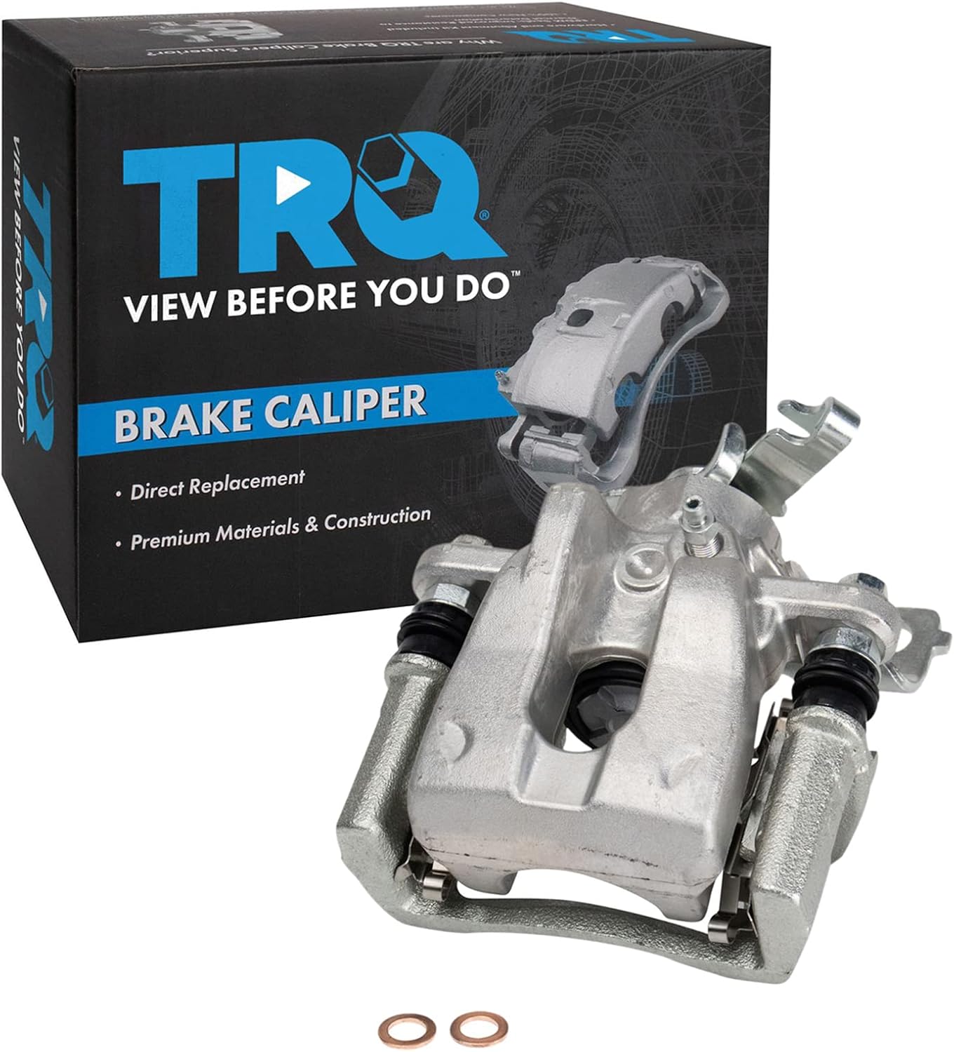 TRQ Rear Right Brake Caliper w/Bracket Passenger Side Compatible with 2009-2010 Pontiac Vibe 2009-2019 Toyota Corolla 2009-2013 Matrix