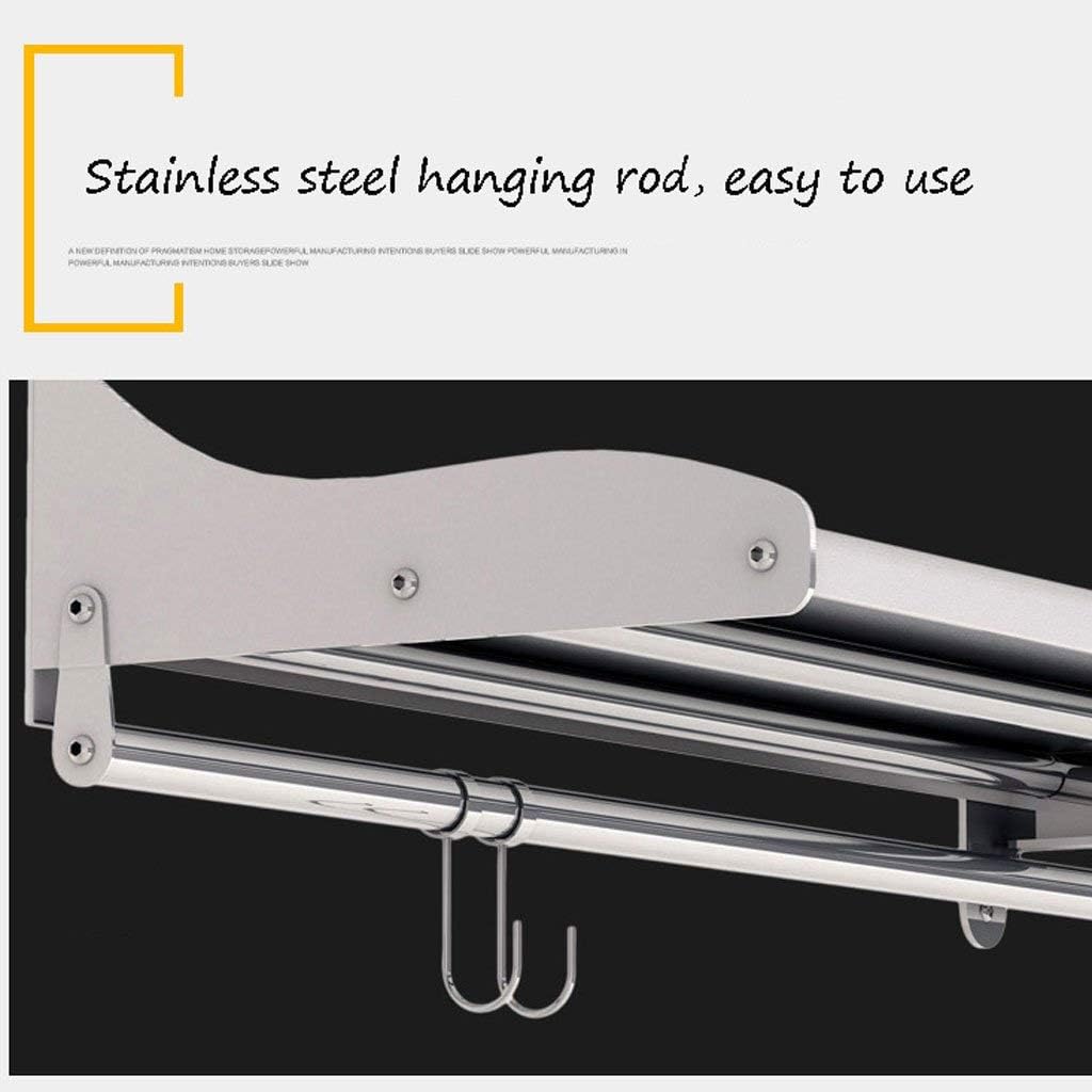 304 Stainless Steel Kitchen Shelf Wall Mount Microwave Condiment Wall Oven Kitchenware Storage Durable (Size : 80cm) Shelf (80cm) ()