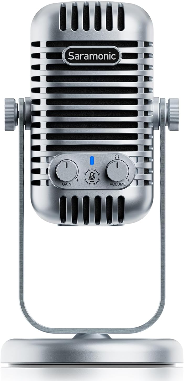 Saramonic XMIC-Z5 USB Condenser Microphone for PC, Mac, Gaming, Recording, Streaming, Podcasting - 2 Pickup Patterns, Noise Cancelling, 2-Year Warranty