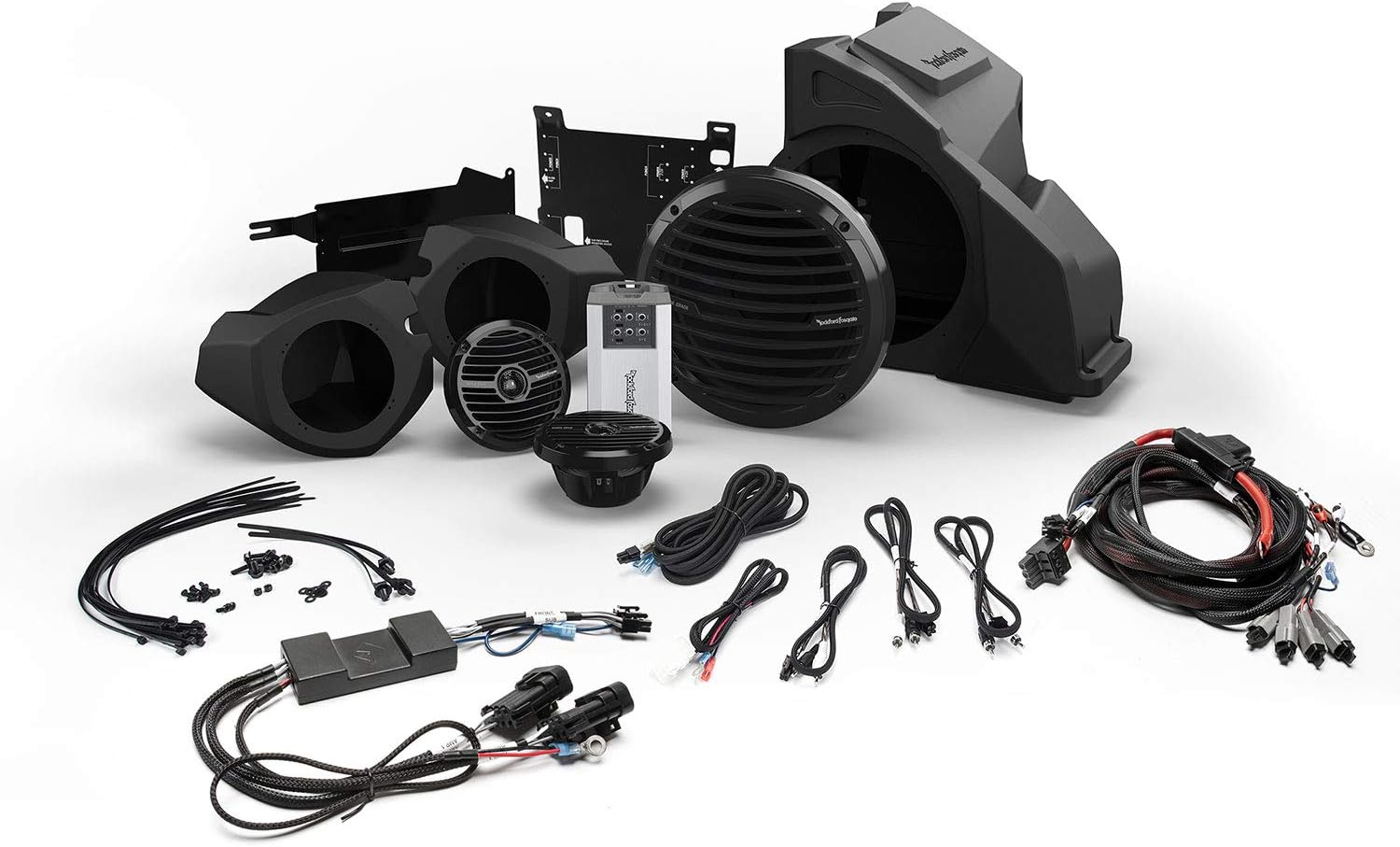 Rockford Fosgate RZR14RC-STAGE3 for Ride Command Interface, Front Speaker and Subwoofer Kit for Select Polaris RZR Models (2014 2020)
