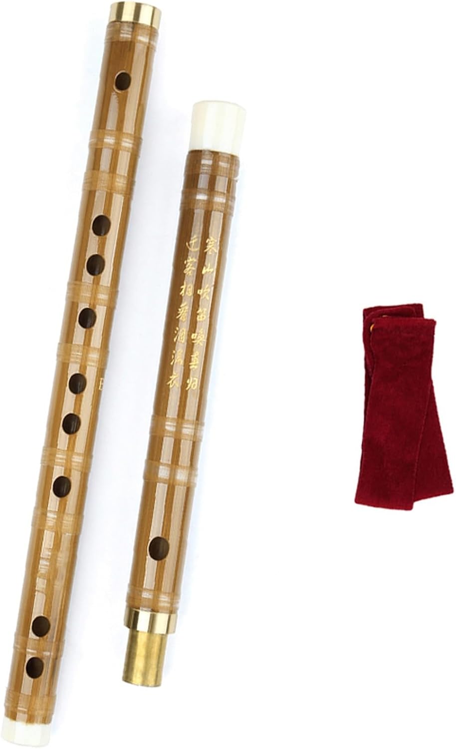 Bamboo flute, Bamboo Flute C/D/E/F/G Key Professional China Musical Wood Instrument Chinese Dizi Transversal Brass Beginners bamboo flute(G)