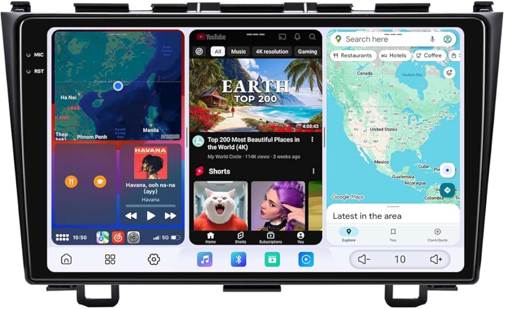 JOYING Radio for Honda CRV 2007-2011 with Wireless Carpaly & Android Auto, 2K QLED Touch Screen 9.5 Inch Android 13 Car Stereo 12GB+256GB with Mirror Link, AM/FM, GPS, Bluetooth, 5G WiFi(JY-HT122N12)