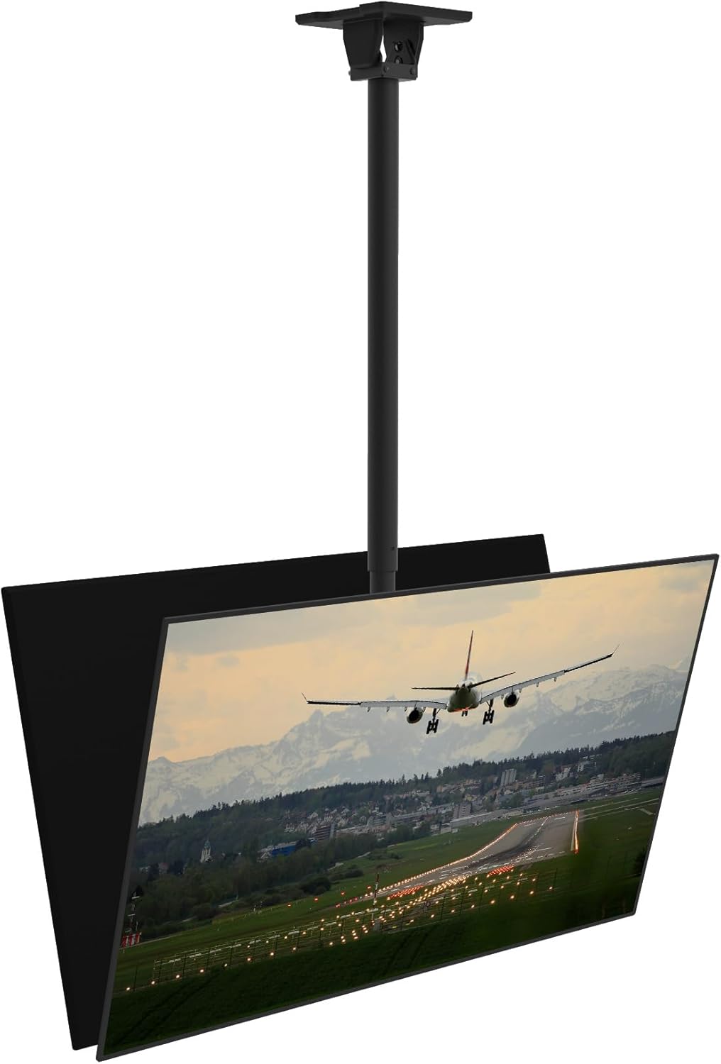 Kanto CM600BTB Back-to-Back Dual TV Ceiling Mount for 40” to 80” TVs | 200 lb Weight Capacity | Height Adjustable | Up to +15°/-6° Tilt | Hidden Cable Management | 360° Rotation | Black