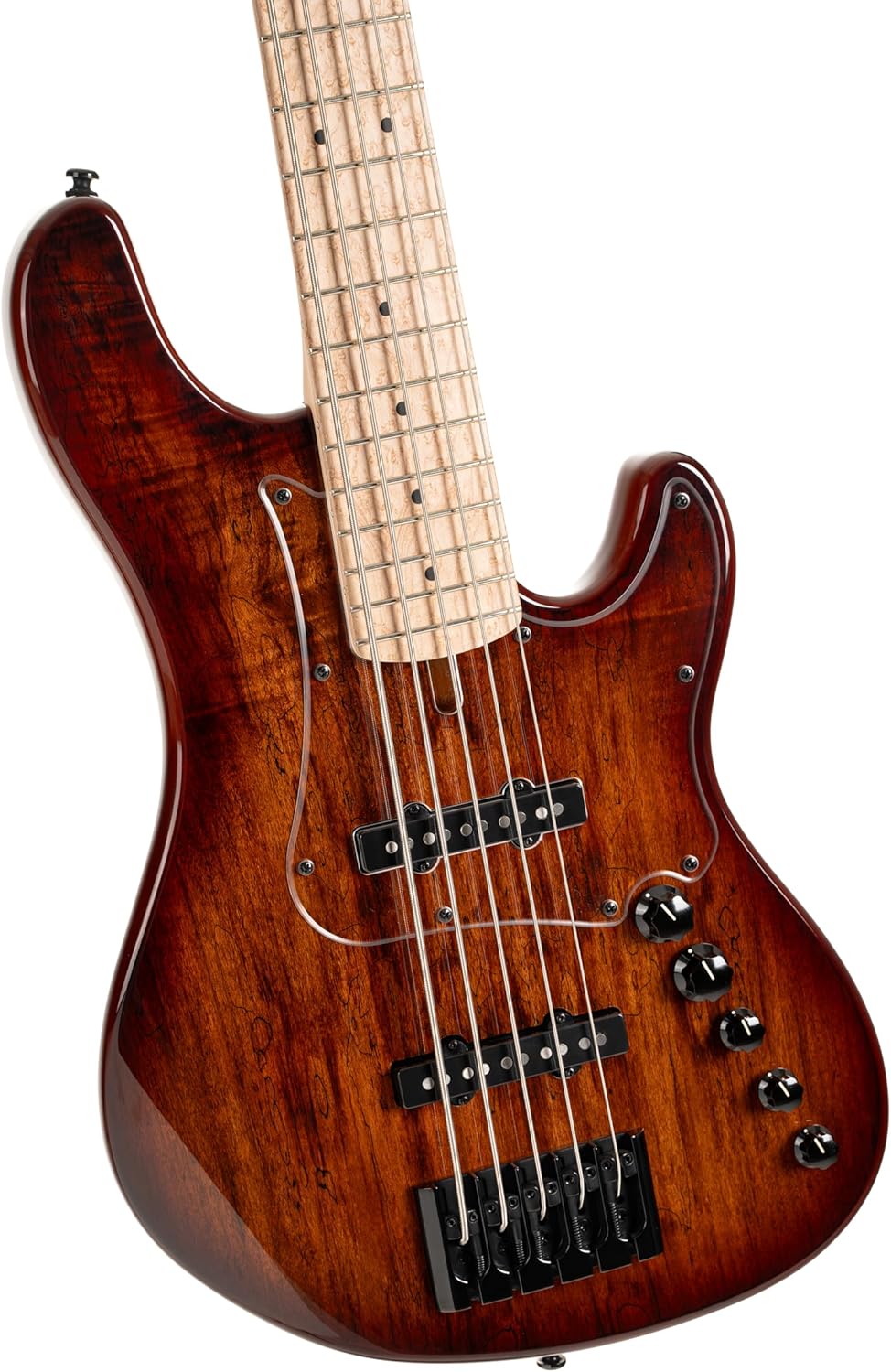 Cort GBFUSION5ABB GB Series Fusion 5 String Bass Guitar, Antique Brown Burst
