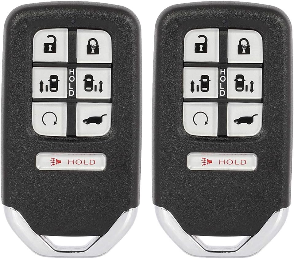 SCITOO Keyless Entry Remote Car Key Fob Replacement for 2 X 7 Button Uncut Keyless Entry Option for Honda for Odyssey 2018-2020 2pcs FCC KR5V2X (433 MHZ)