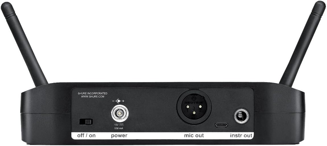 Shure GLXD14/SM35 Rechargeable Digital Headworn Wireless Microphone System with GLXD4 Receiver, GLXD1 Bodypack Transmitter and SM35 Headset Condenser Mic