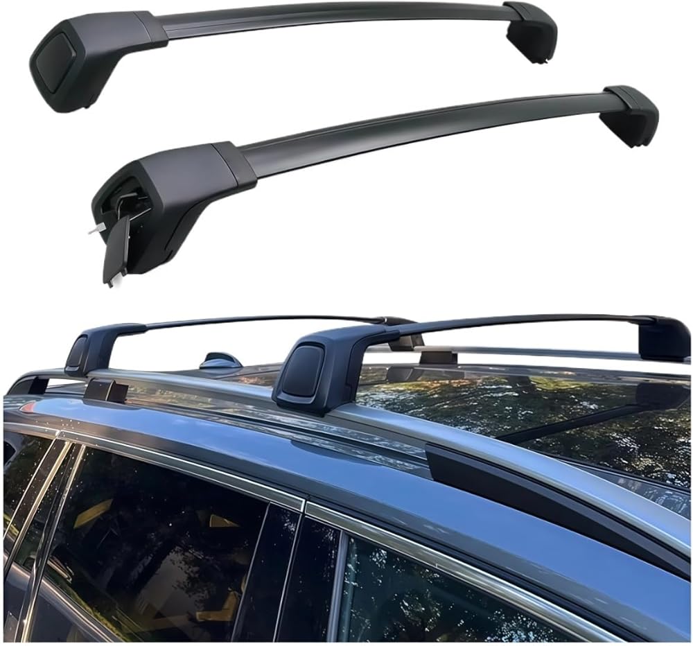 Generic Lockable Roof Rack Cross Bars Compatible with Mazda CX-5 2017-2024 165LBS Capacity Aluminum Cargo Carrier with Anti-Noise Design Universal Cross Bars for Outdoor Travel Accessories