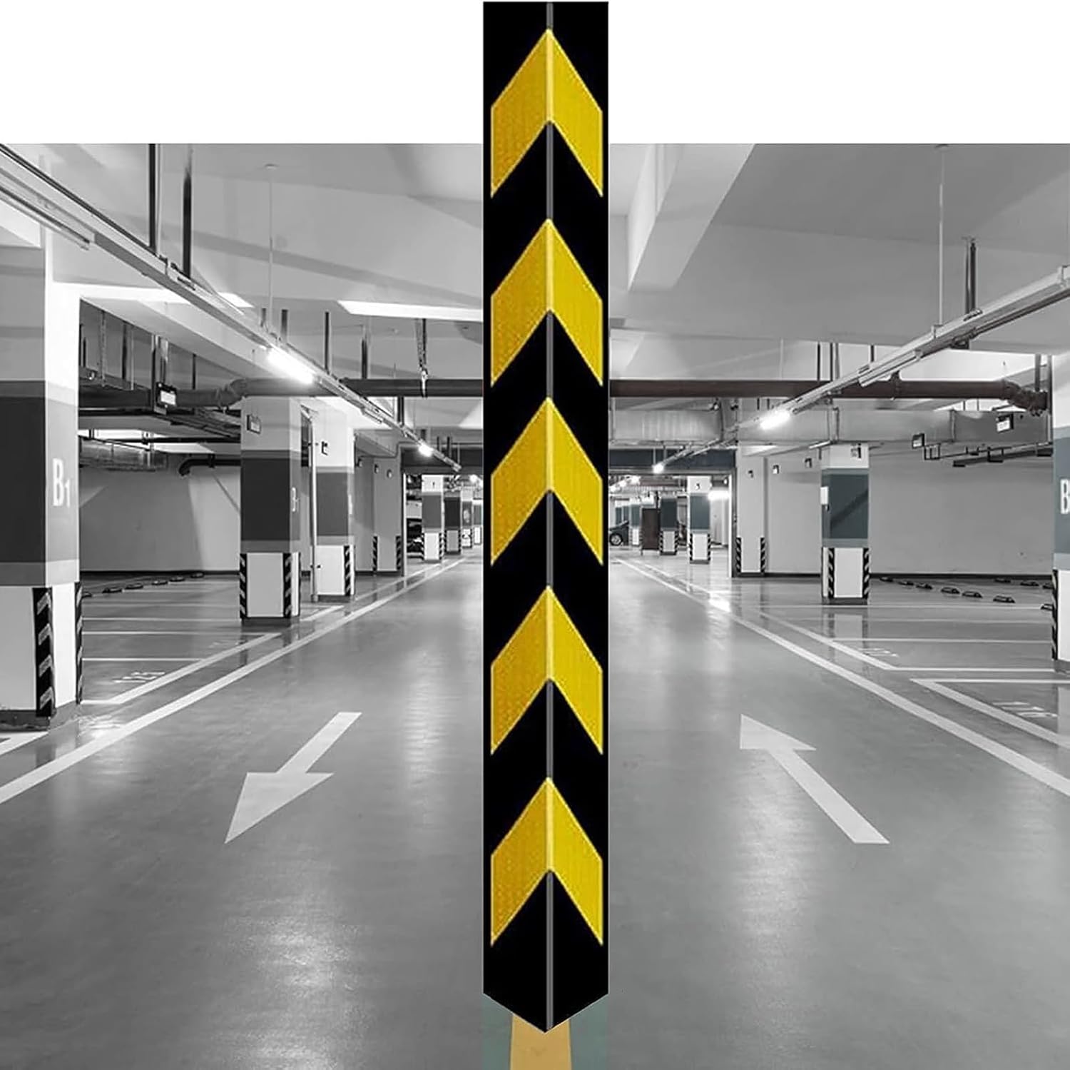 Garage Wall Protector Wall Corner Guards, Rubber Corner Shield Protection Bar, Car Door Bumpers, Yellow