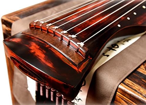OrientalMusicSanctuary Vermillion Lacquered Aged Paulownia Guqin for Performers
