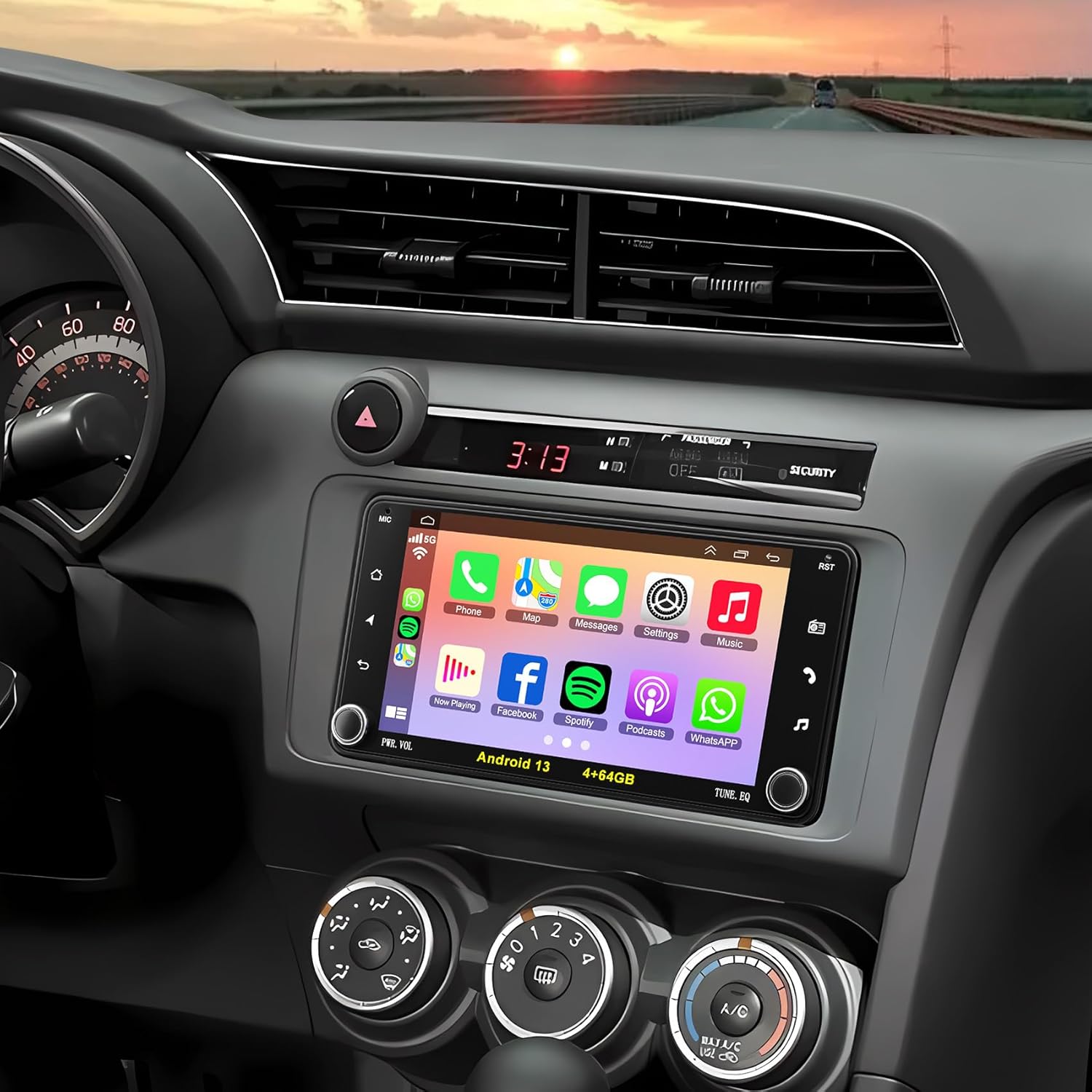 Android 13 Car Radio for Scion FR-S 2013-2016,tC 2005-2016, xB 2004-2015, xD 2008-2014,Support Carplay& Android Auto, Bluetooth&Voice Control, 4GB+64GB 7 Inch IPS Touch Screen