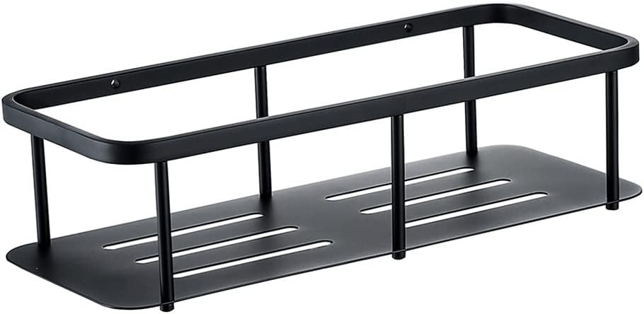 Shower Caddy Stainless Steel Shelves Bathroom Shower Shelf, Storage Rack, Bathroom Shelf, Wall Mount Shelf, Shampoo Holder Basket Bathroom Organizer (Color : Matte Black)