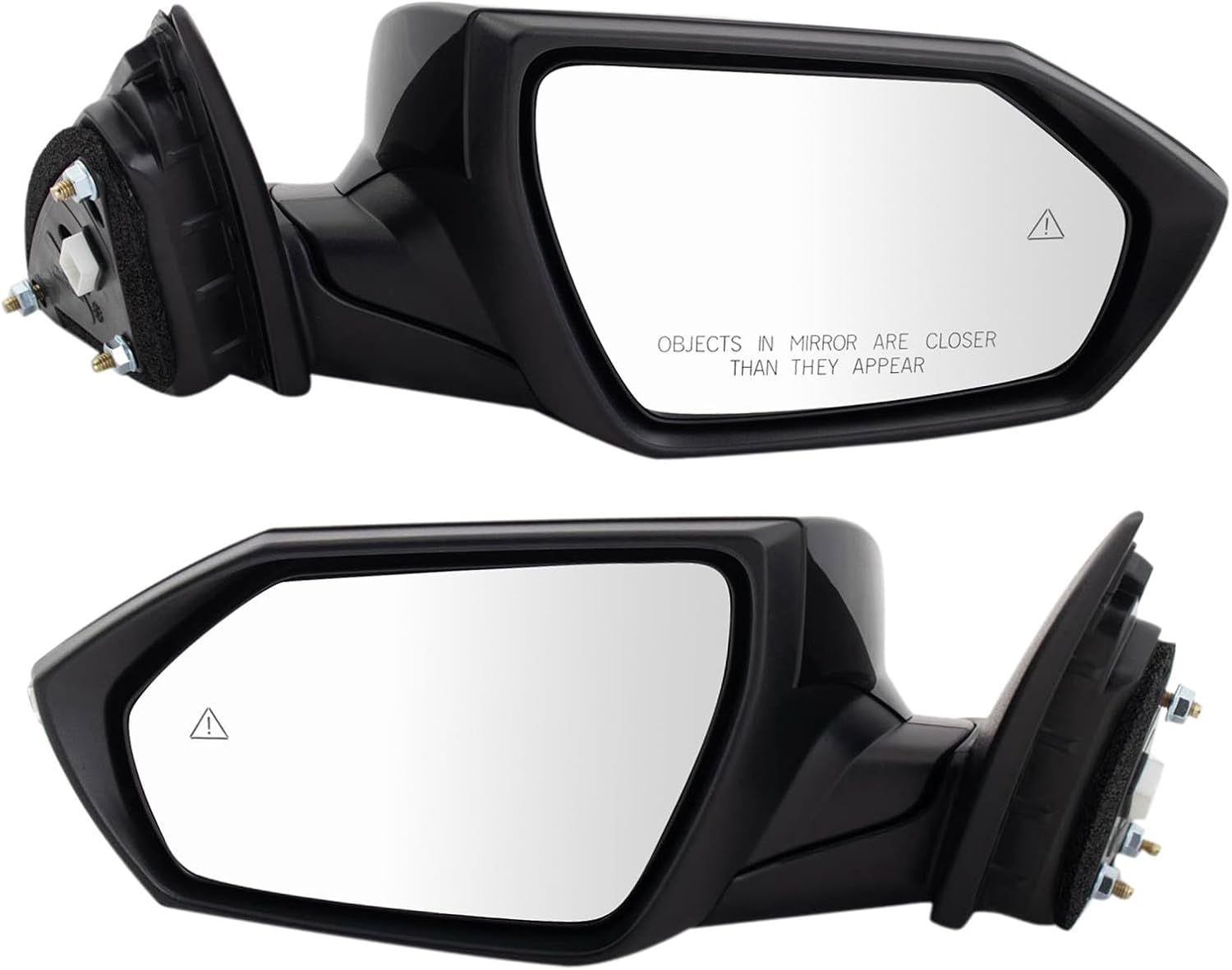 TRQ Mirror Assembly Power Heated with Housing Turn Signal 2 Piece Driver & Passenger Side Pair Set Compatible with 2021-2023 Hyundai Elantra US or Korean Built Models Only HY1320280 HY1321280