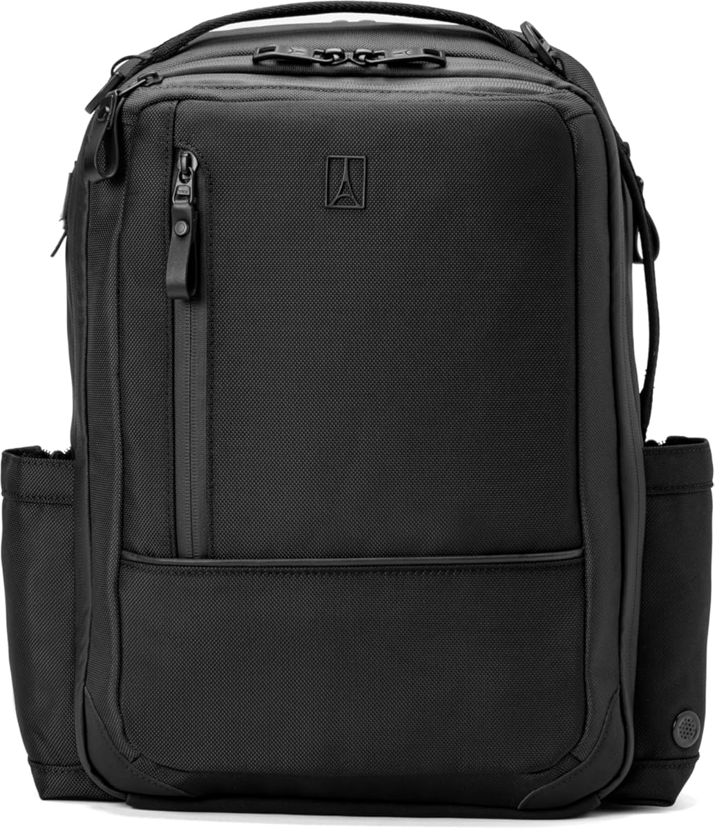 Travelpro Altitude Slim Expandable Travel Laptop Backpack 20-24L, 16 Inch Laptop, Water Resistant, Work, Business, Men and Women, Jet Black