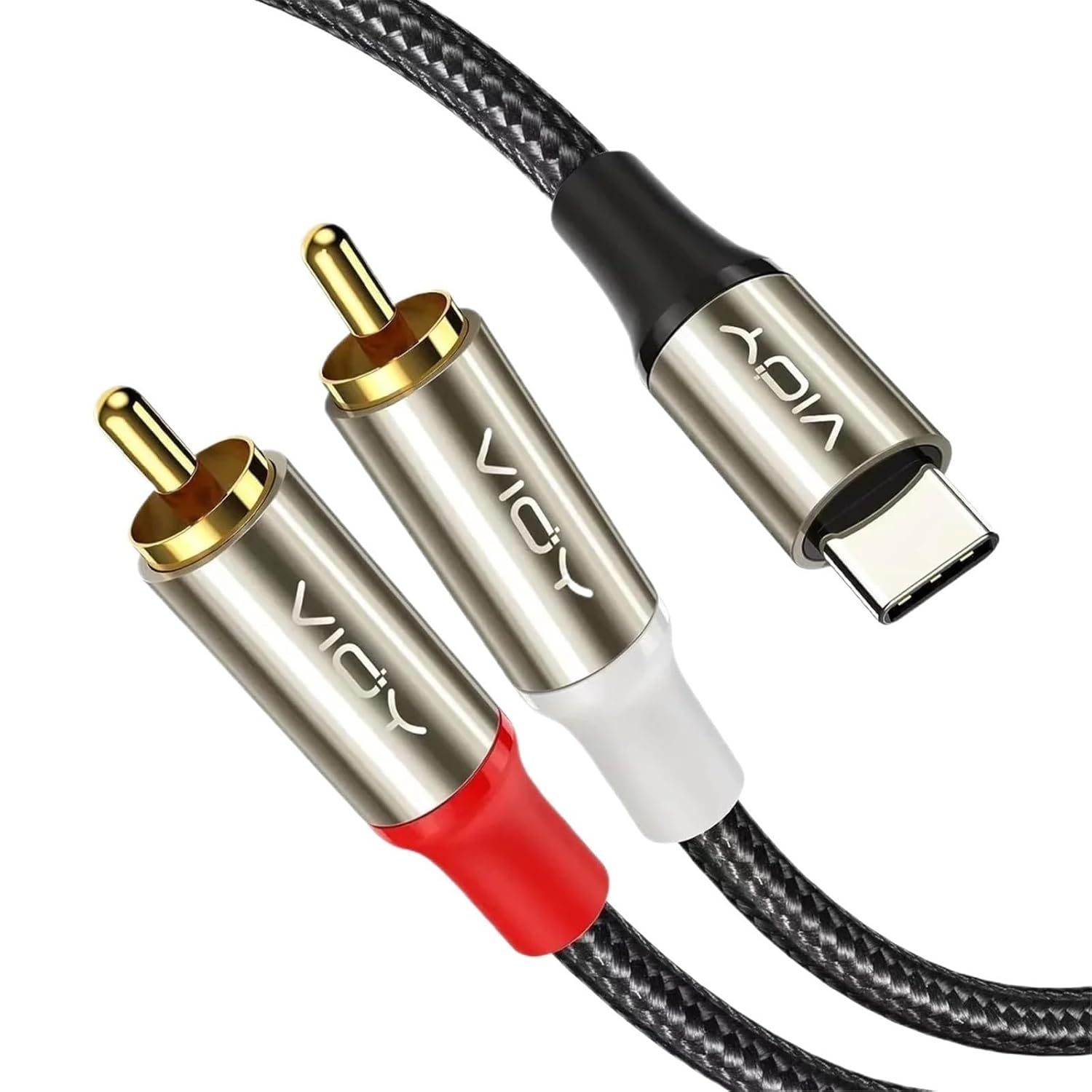 USB C to RCA Audio Cable Type C to 2RCA Male Jack Y Splitter Audio Stereo Cord for IPhone15 Pixel 7 Pro DVD Amp Speaker(3m)