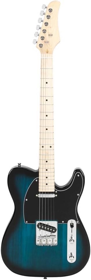 Professional-Grade Electric Guitar with Maple Fingerboard, Lightweight Basswood Body, Smooth Satin Finish and Premium Hardware for Beginners and Enthusiasts