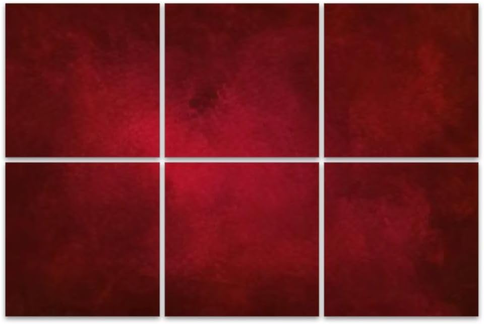 6 Pack Art Acoustic Panels Red Marbled Texture Christmas Color Soundproof Wall Panels Padding Decorative Sound Absorbing Panels 72