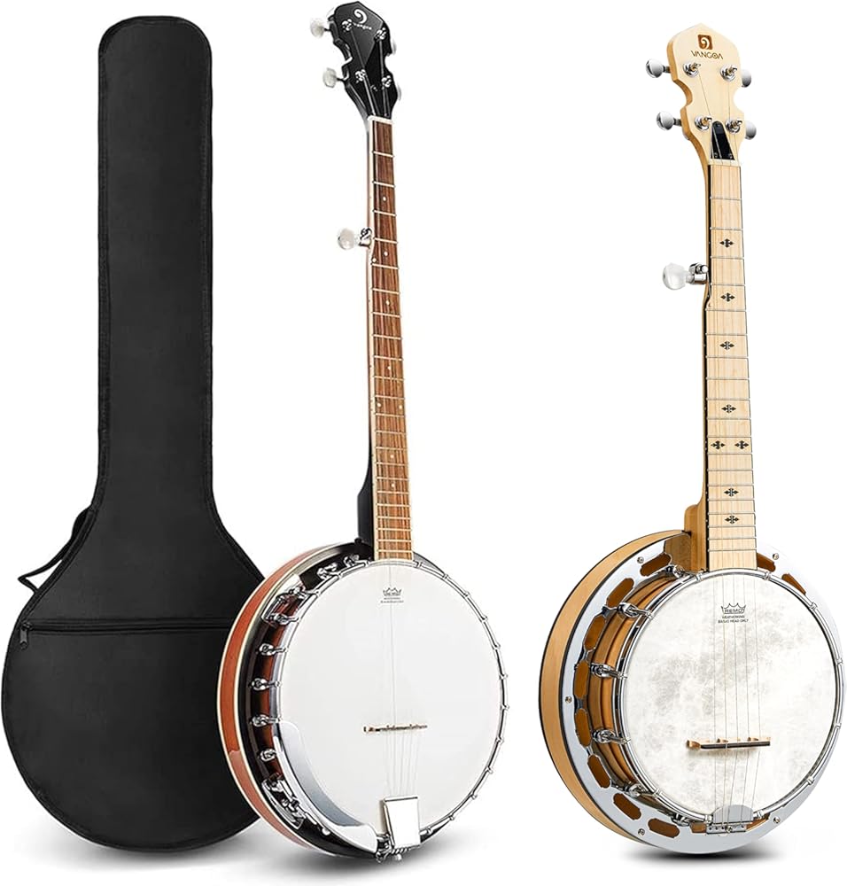 Vangoa Banjo 5 String Full Size and Banjo with Tone Ring Bundle