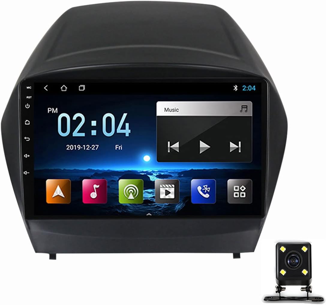 Double Din Car Stereo with Navigation MP5 Player for Hyundai IX35 2009-2015, 9 Inch Car Radio with Bluetooth and Backup Camera, Touch Screen, Mirror Link, SWC