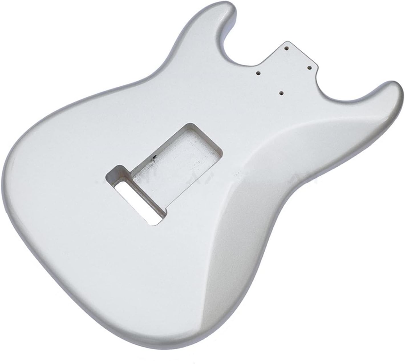 TSTS Alder Wood Guitar Body Silver for ST SSS Pickup DIY Guitar Eectric Replacement Guitar DIY Accessory