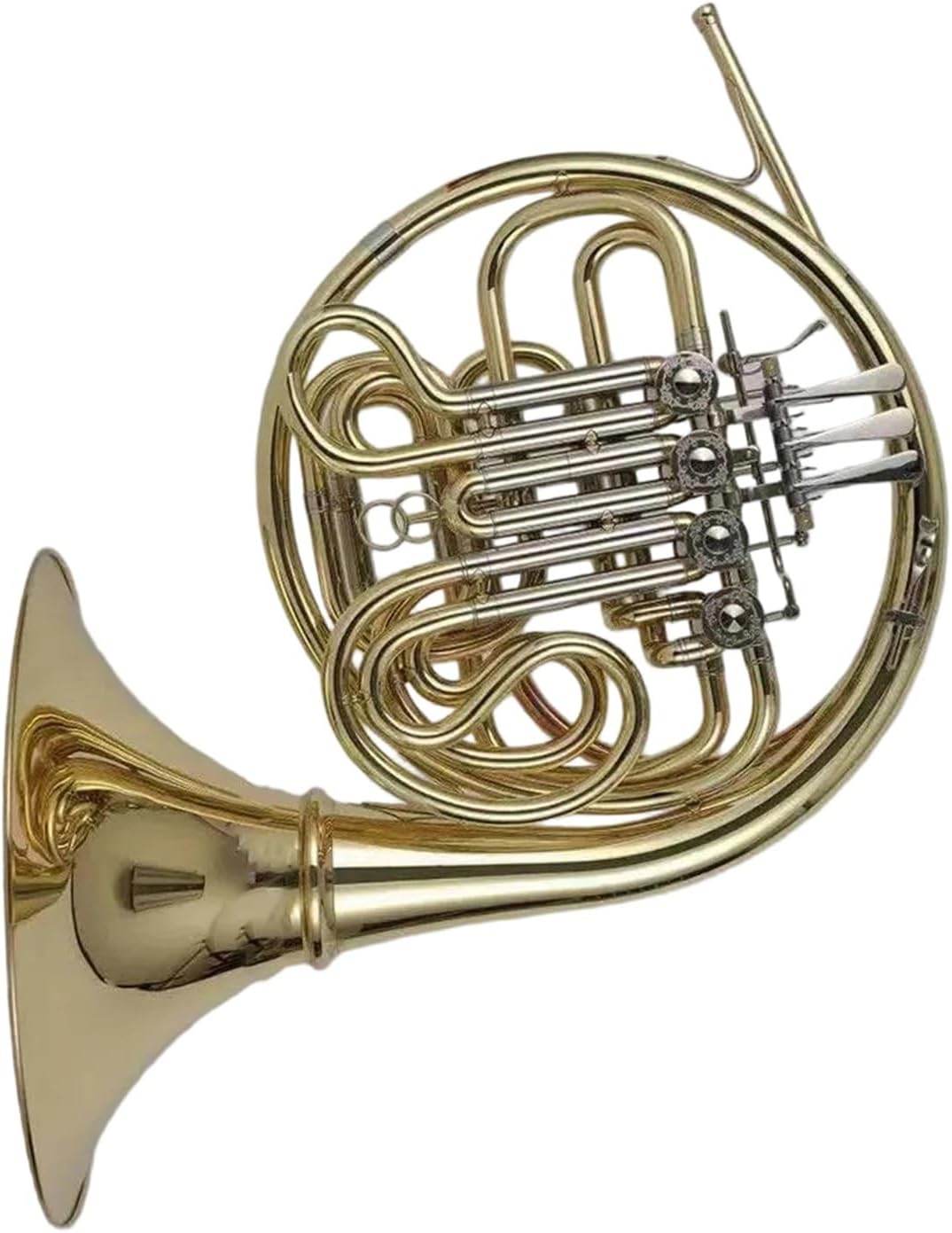 4 Key French Horn Brass Lacquered 4 Key Double French Horn F Bb Key
