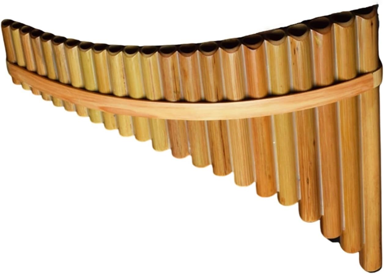 25 Pipe C Key Pan Flute Bitter Bamboo 22 Pipe Professional Performance Pan Flute G Adult Beginner F C Key Wind Instrument(G)