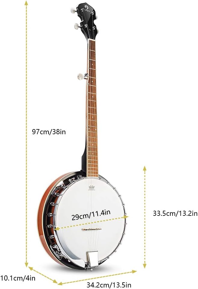 Vangoa Banjo 5 String Full Size Beginner Kit with A Stryle Mandolin Musical Instrument
