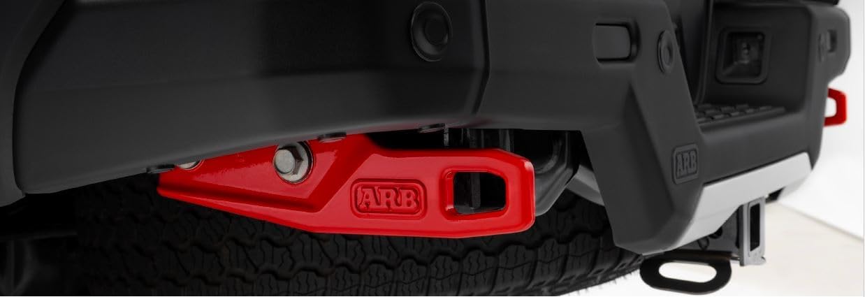 Toyota Tacoma Red Recovery Tow Hook Set, Left and Right Side, Genuine OEM PT989-35245-03