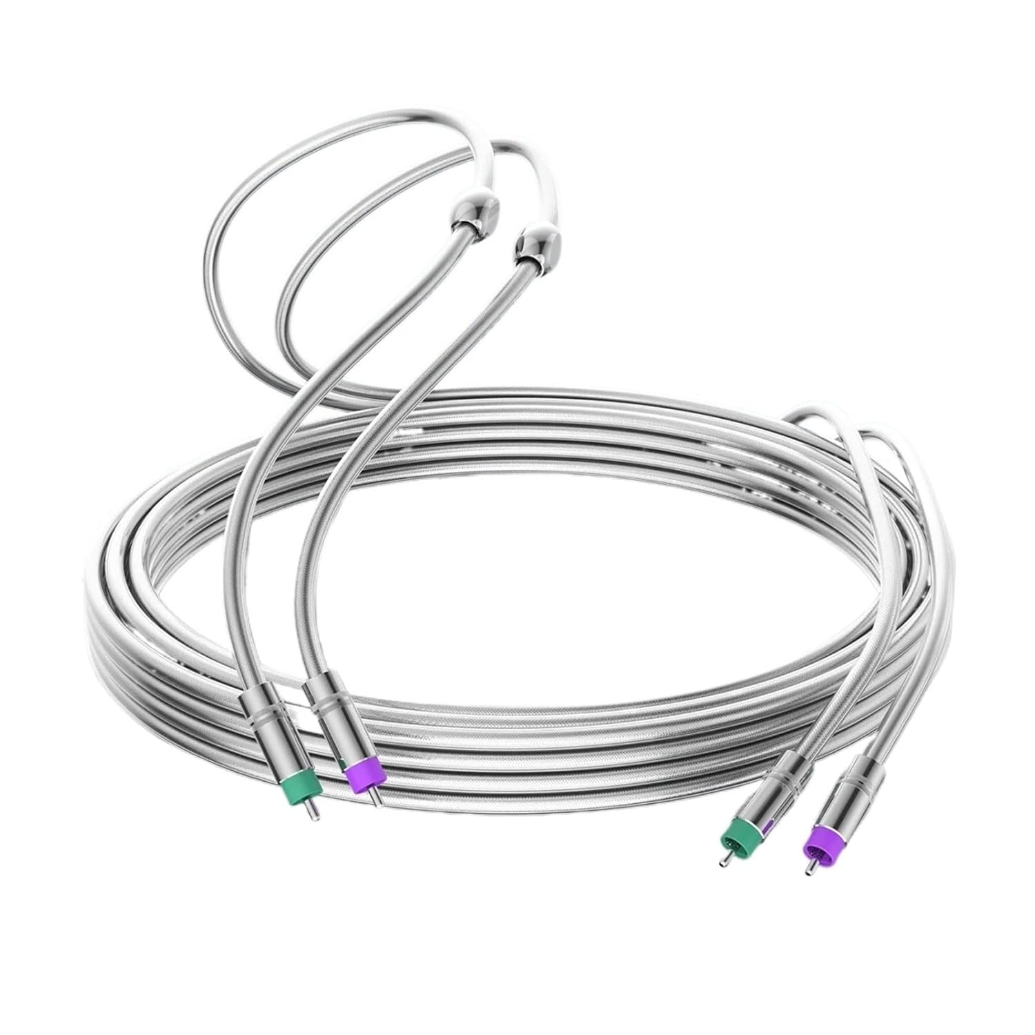 RCAA Cable A26, High Purity OFC Plated Silver with Shielding, Noise-Free, 2XLR Male Cable for Mixer Microphone(3m)