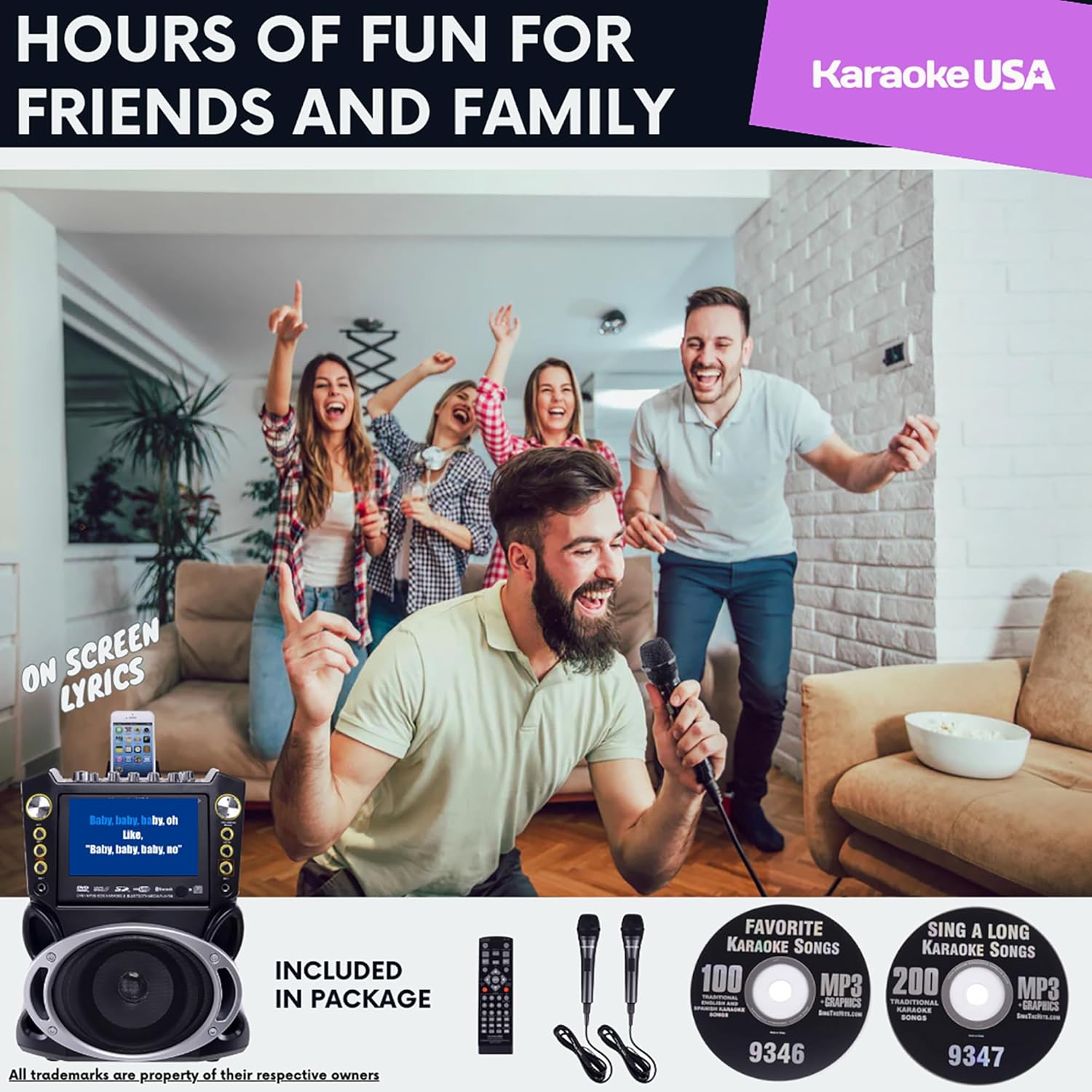 Karaoke USA GF844 Bluetooth Karaoke Machine