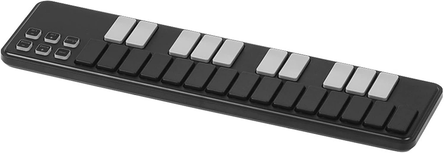 KESHUO Electric Keyboard Controller Slim-Line Portable USB MIDI Keyboard Controller 25 Keys with USB