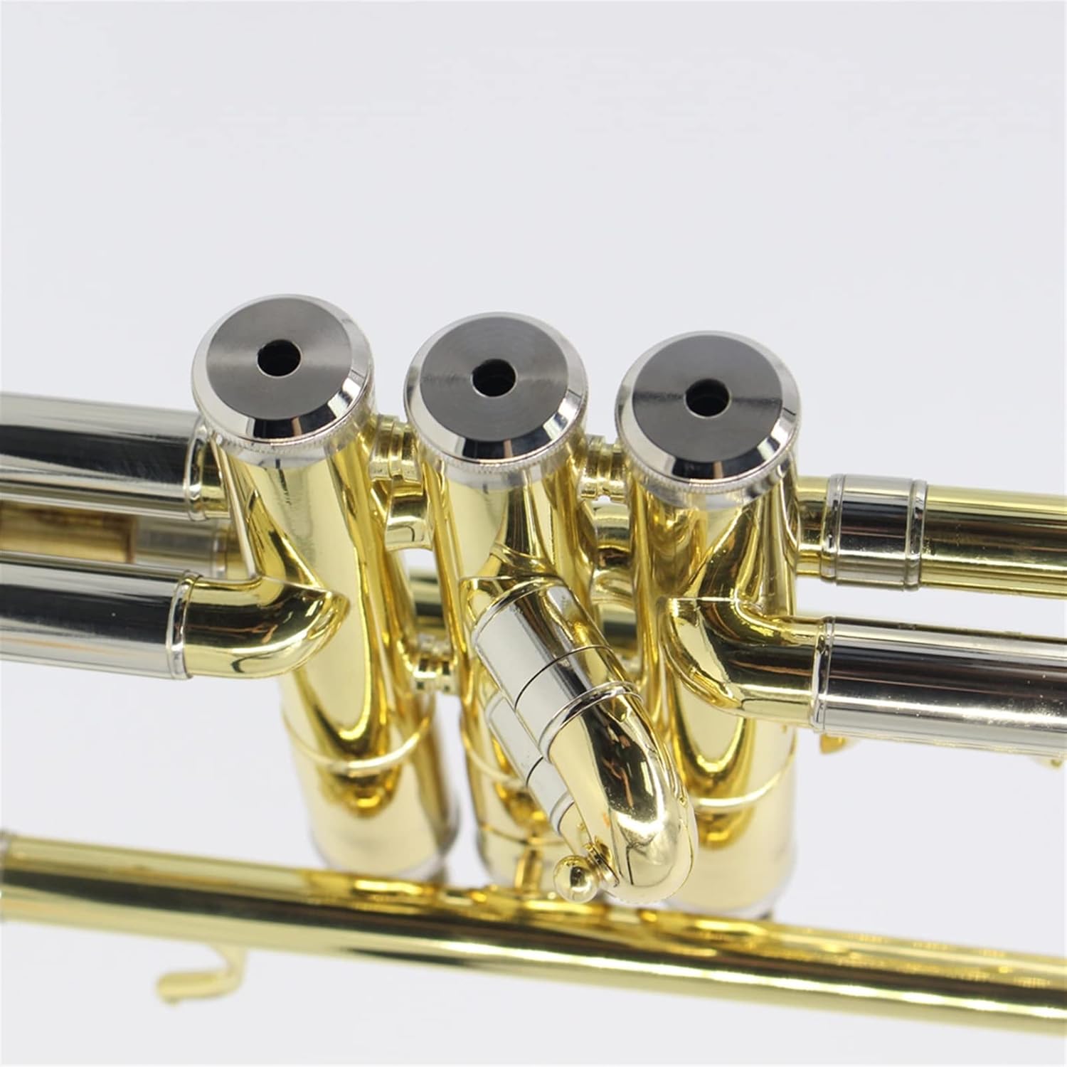 KESHUO Gold Lacquer Trumpet Bb Flat Brass Wind Instruments with Case Gloves Mouthpiece Trumpets