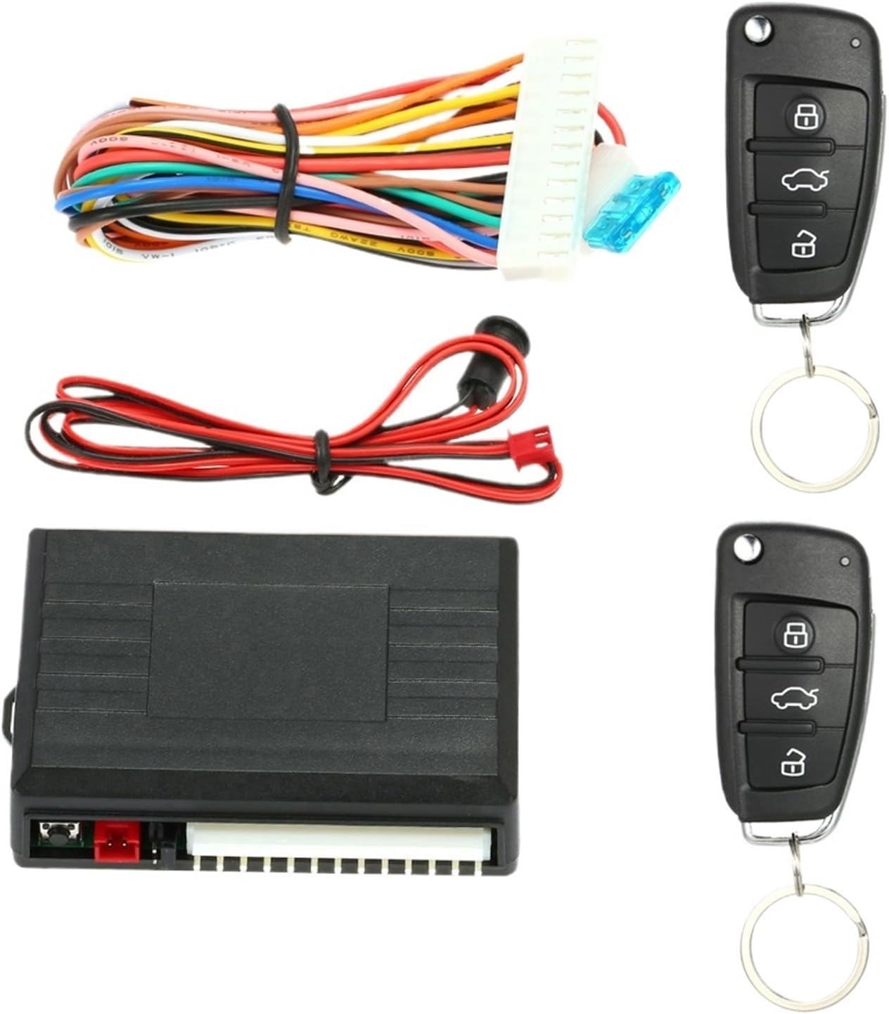 Car Door Lock Trunk Release Keyless Entry Central Locking Kit with Control(B)