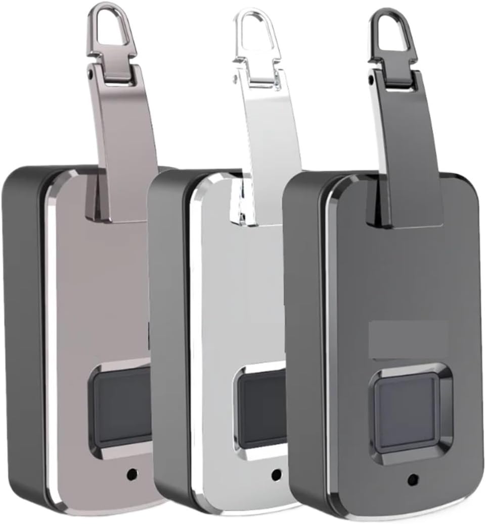 Small Embedded Luggage Fingerprint Lock for Men and Women, Messenger Bag, Travel Bag, Smart Lock, USB Charging, Ultra-Long Standby(Orange Yellow)