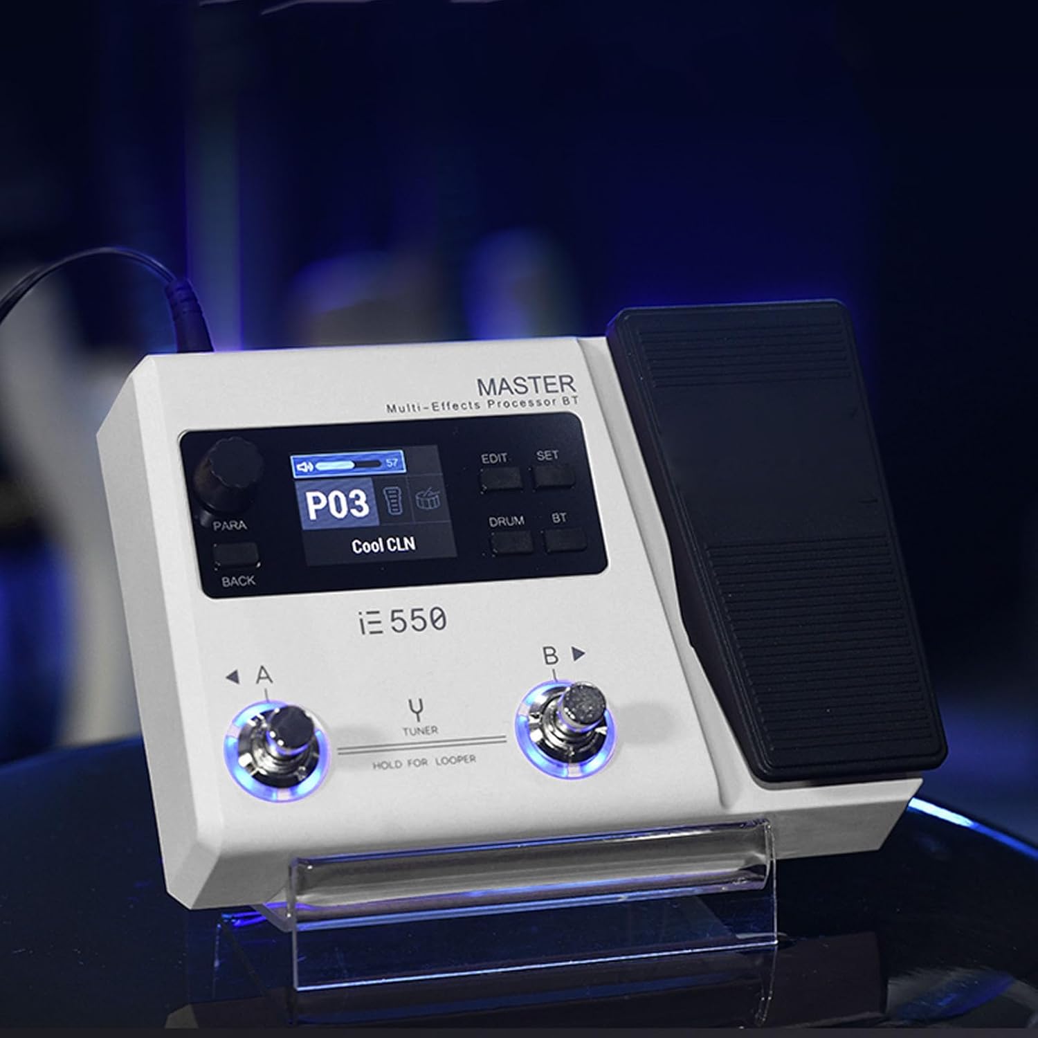 Electric Guitar Effects Processor Pedal with 8 Modules and 100 Drum Rhythms App Power for Digital Sound Interface (US Plug)