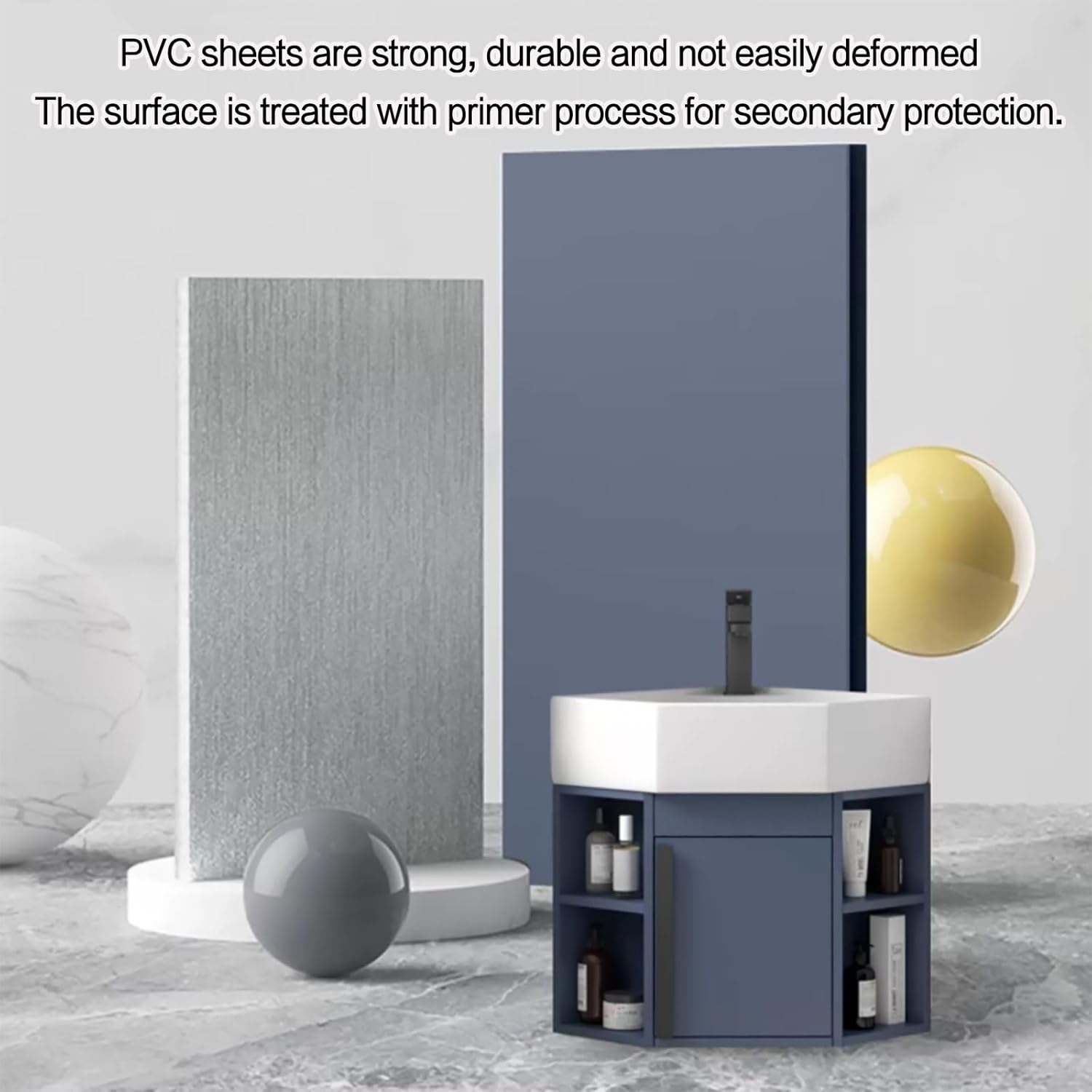 Corner Wall Mount Bathroom Sink Corner Balcony Sink with Storage Container Corner Bathroom Sink Corner Ceramic Sink Corner Bathroom Vanity Corner Bathroom Vanity with Sink(17.7in/45cm)