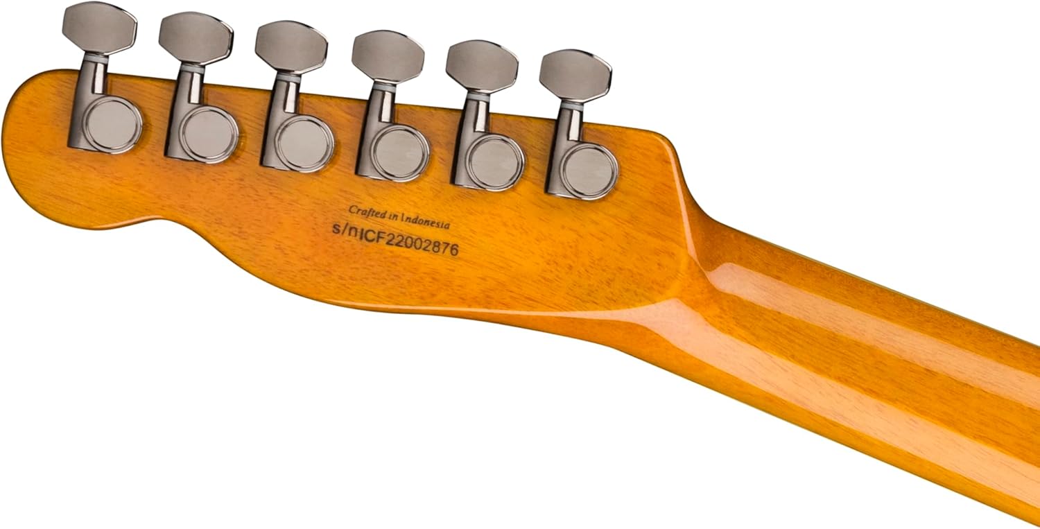 Fender Custom Telecaster FMT HH Electric Guitar, Features Seymour Duncan '59/Pearly Gates Humbuckers with Coil Tap, with 2-Year Warranty, Amber