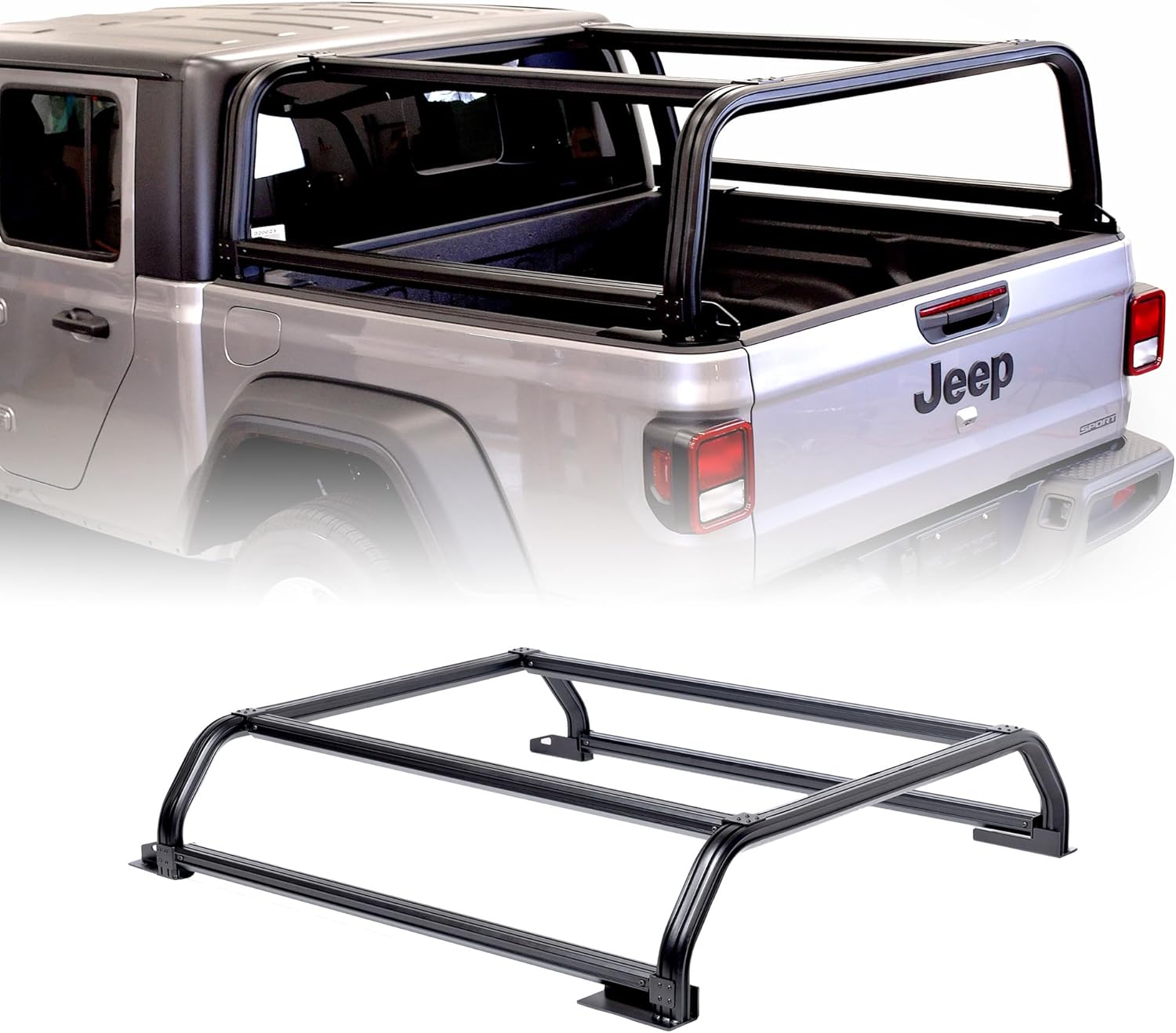 Putco Venture Tec Rack - Fits Jeep Gladiator 2020-2026 5' Bed - w/Trail Rail System (Doesn't Fit with Tonneau Cover)