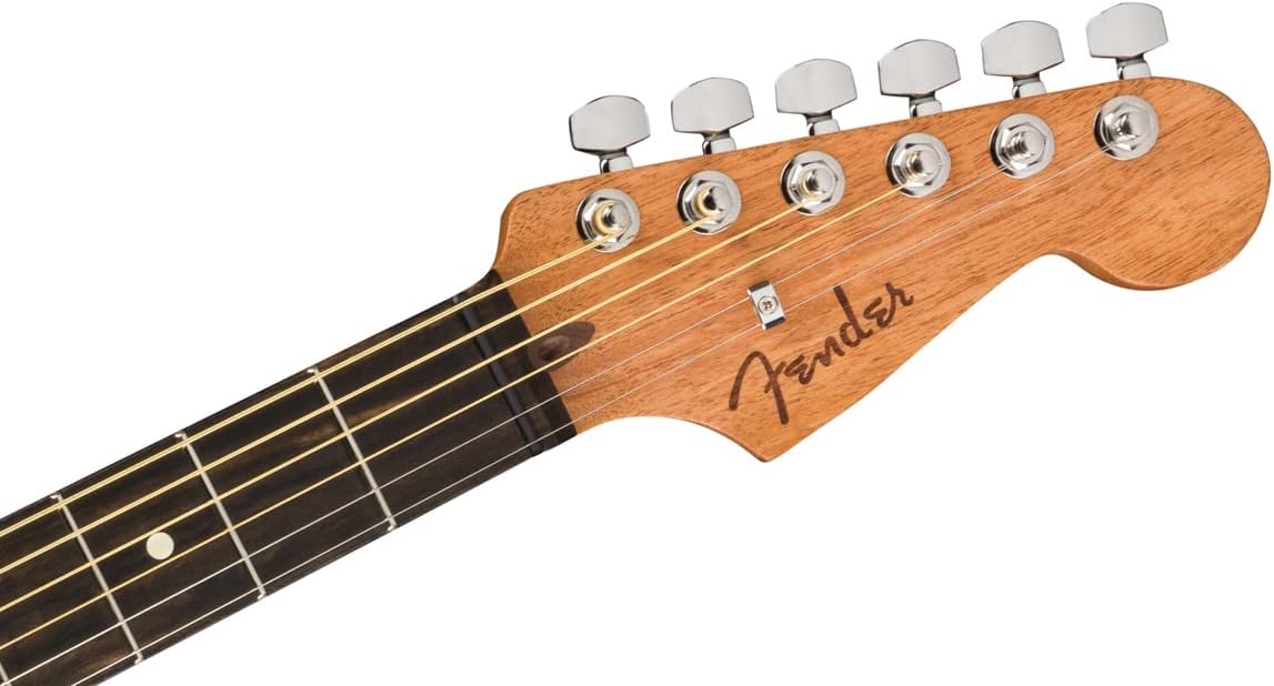 Fender American Acoustasonic Stratocaster Acoustic Electric Guitar, with 2-Year Warranty, Natural, Ebony Fingerboard, with Gig Bag