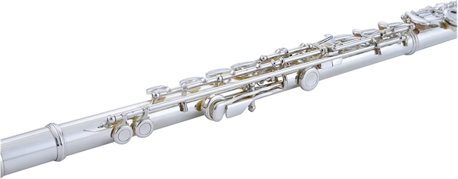 Flutes Musical Instrument Wind Instrument White Copper Button with E Key Split Student Flute C Tune Silver-Plated 16-Hole Flute