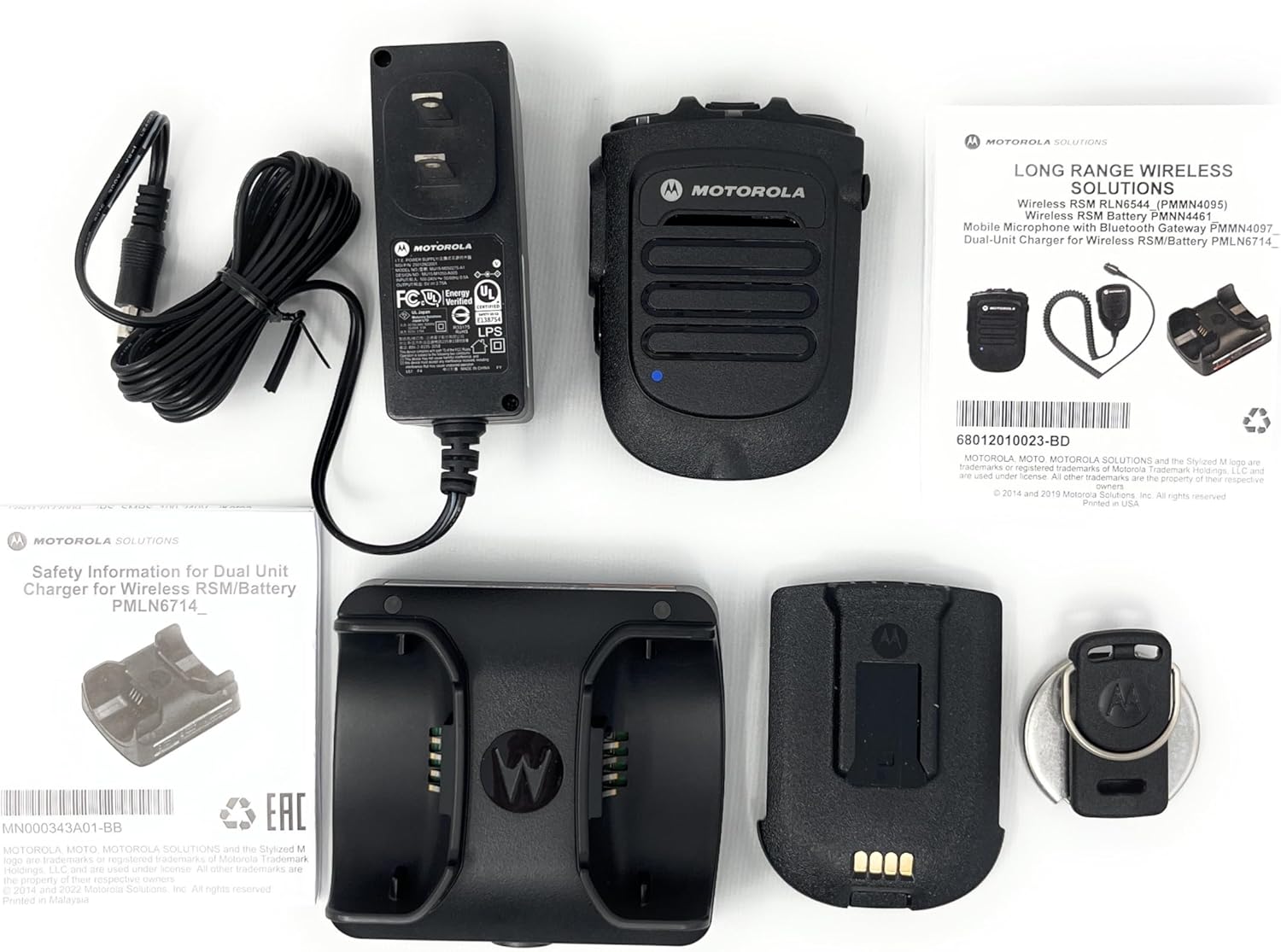 Motorola OEM RLN6554A Wireless Remote Speaker Mic for APX 1000, 3000, 4000, 6000, 7000 Series