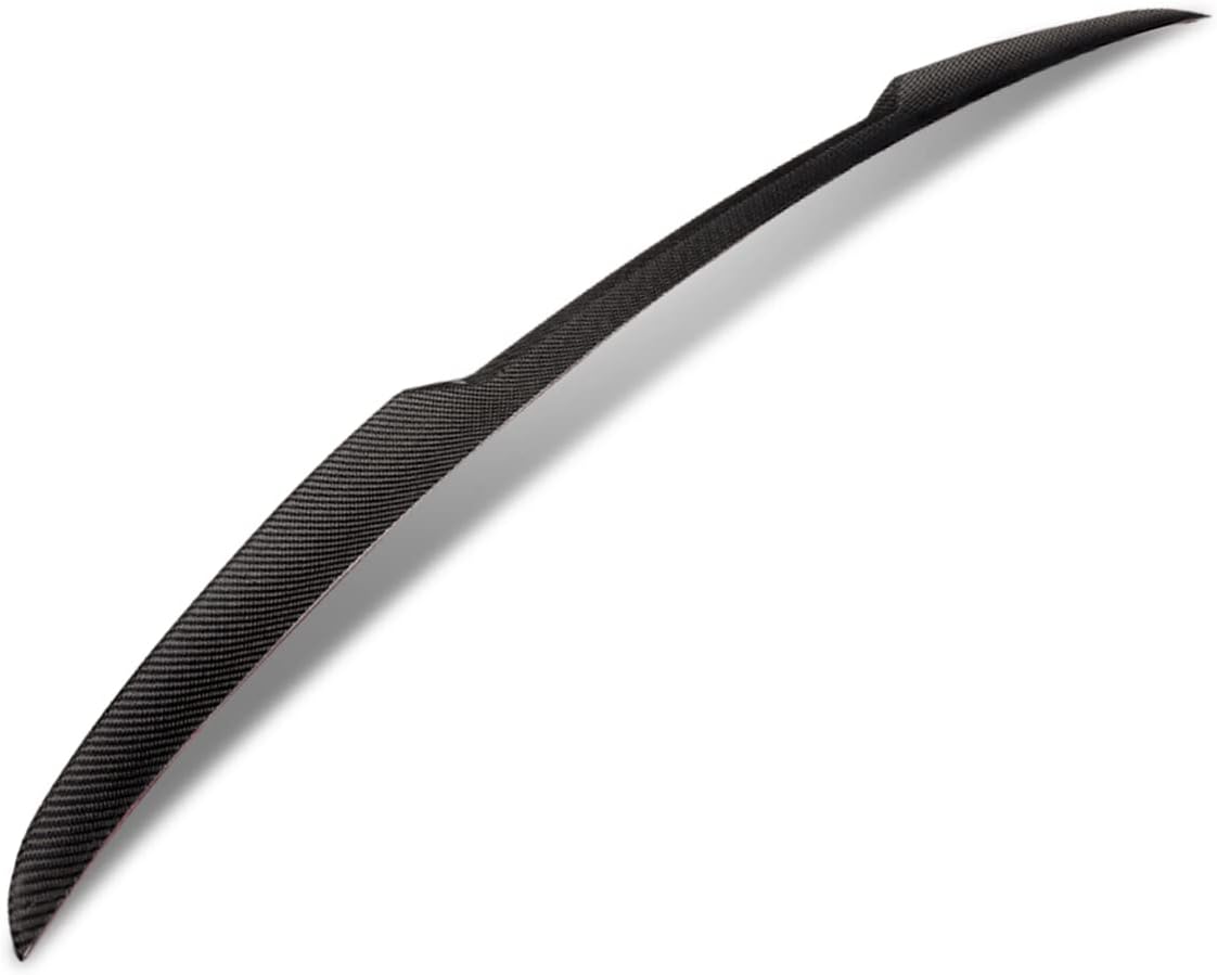 DNA MOTORING 2-SPC-6152-CF Glossy Black Carbon Fiber Car Trunk Lid Spoiler Compatible with 2018-2021 BMW 5-Series xDrive Sedan Models