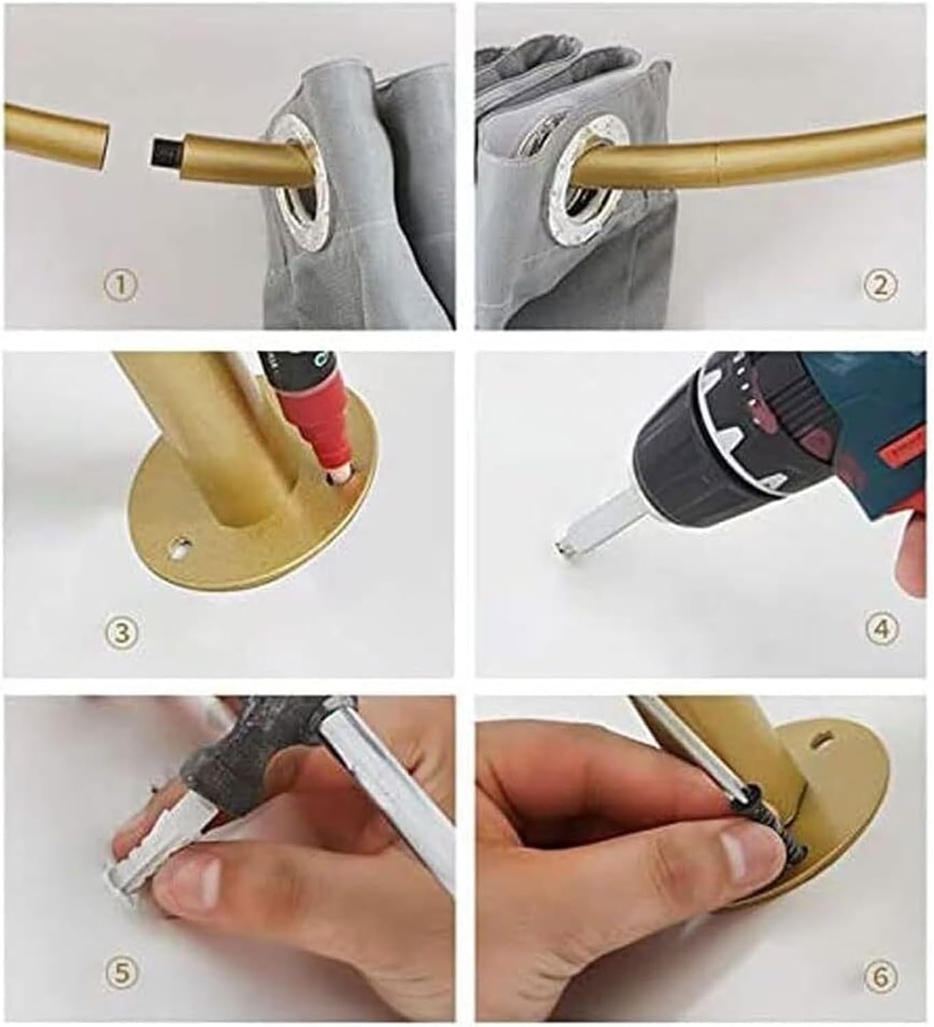 U-Shaped Fitting Room Portable Corner Wall Mount Fitting Room Spacious with Curtain Changing Room Temporary Dressing Room