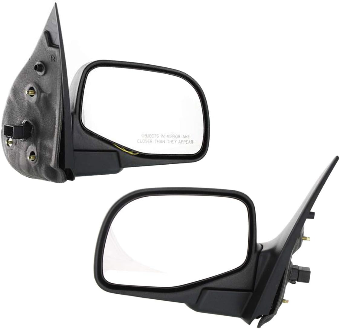 Kool Vue Driver & Passenger Side Power Non-Heated Mirrors for Ford Explorer Mercury Mountaineer 2002-2005 With Puddle Lamp Textured