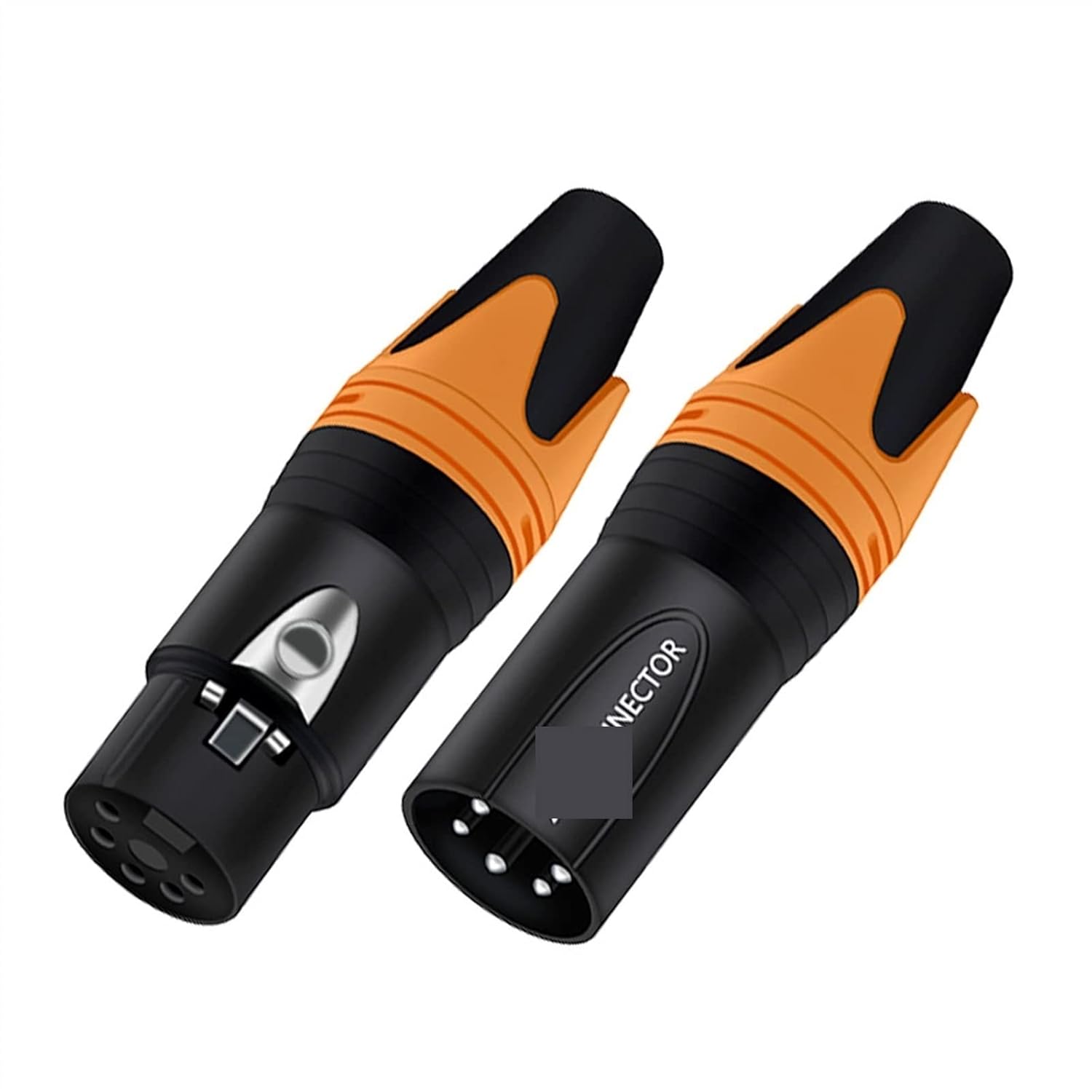 AOKLEY 5 Pin X L R Male Plug Connector Plated 5 Pole Plug Microphone Jack Cable Terminal Audio Connector 10Pcs (Color : 10xF 5P Blue)