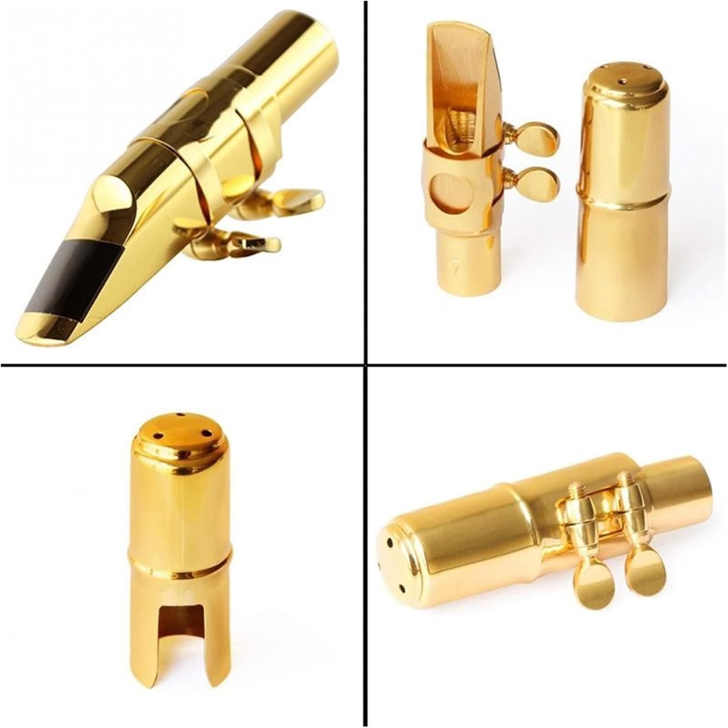 Sax Replacemen Set Instruments Practical Professional with Cap Tone Alto Sax Nozzle Saxophone Mouthpiece Metal Accessories Saxophone Accessories (Color : 7c)